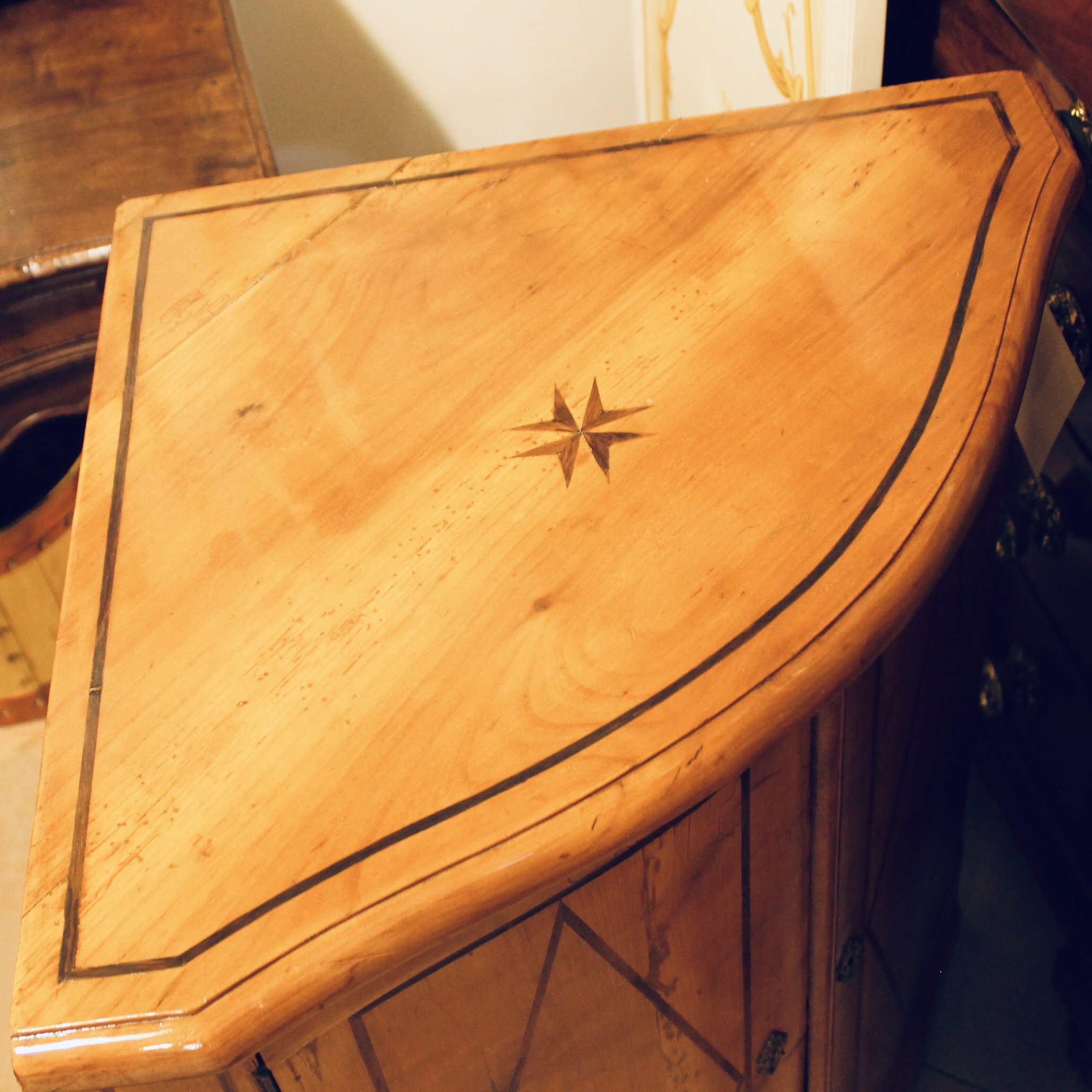 Pair of Directoire Biedermeier Corner Cabinets