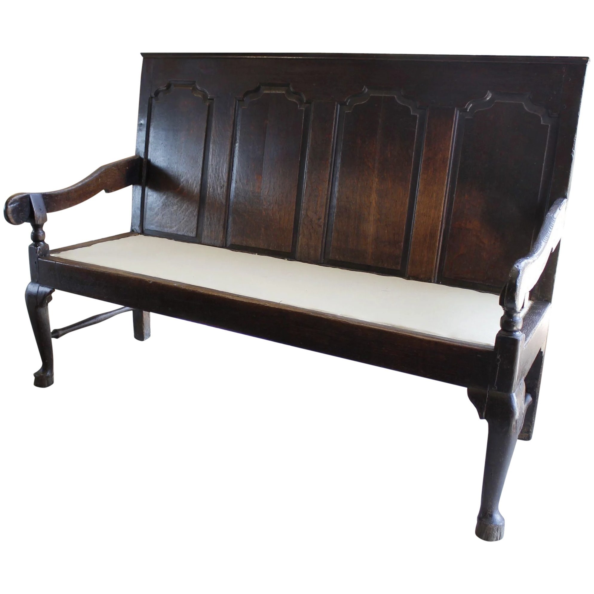 English Georgian Oak “Coachman’s” Bench