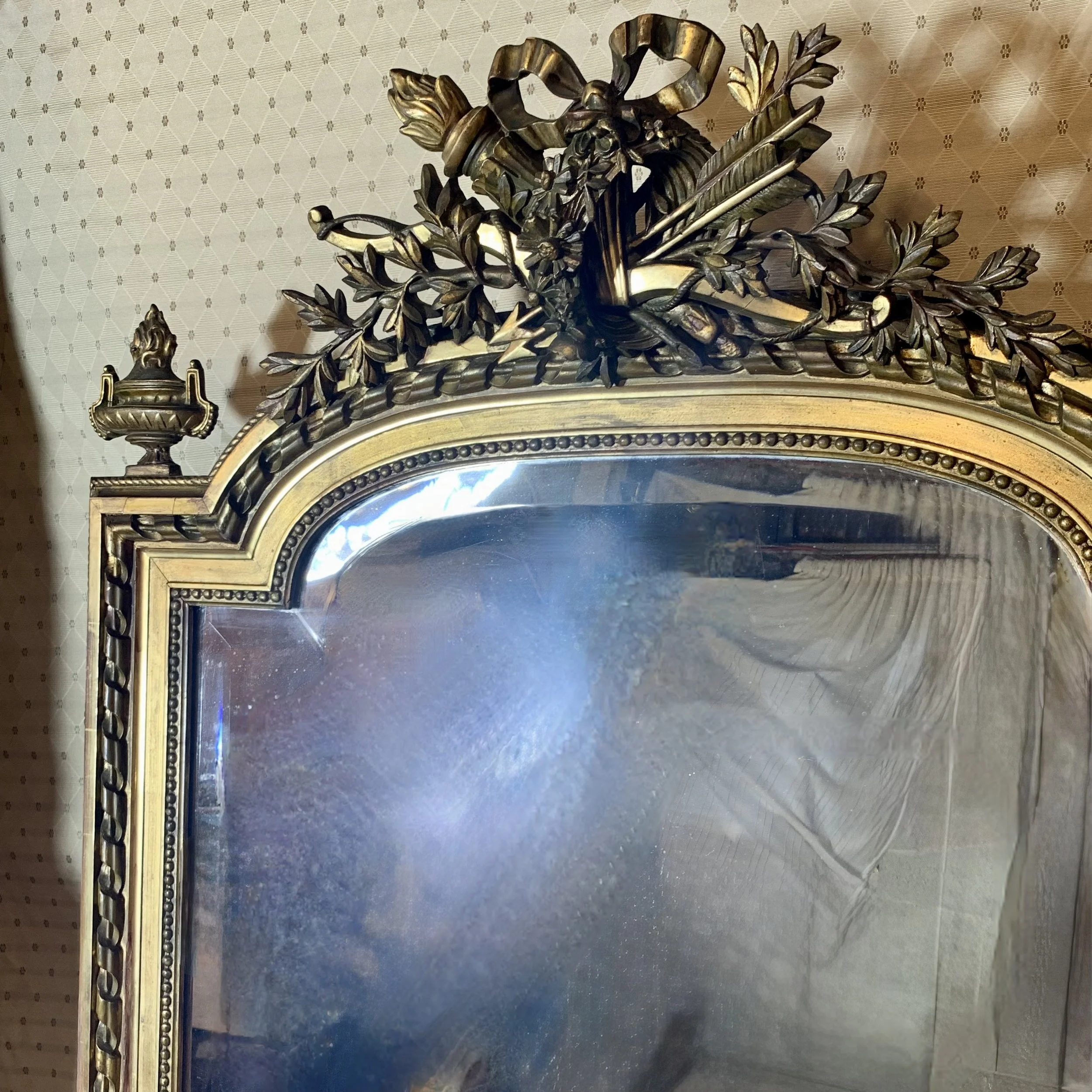 Large Louis XVI Style Giltwood Pier Mirror