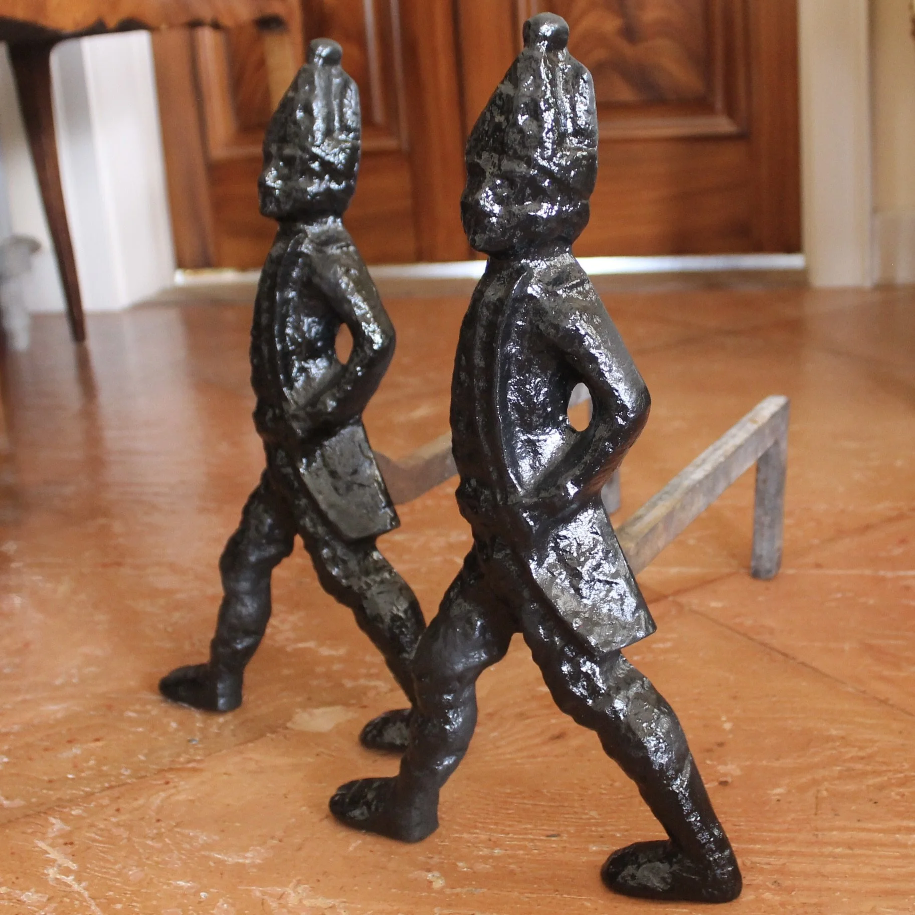 ir of American Cast Iron “Hessian Soldier” Andirons