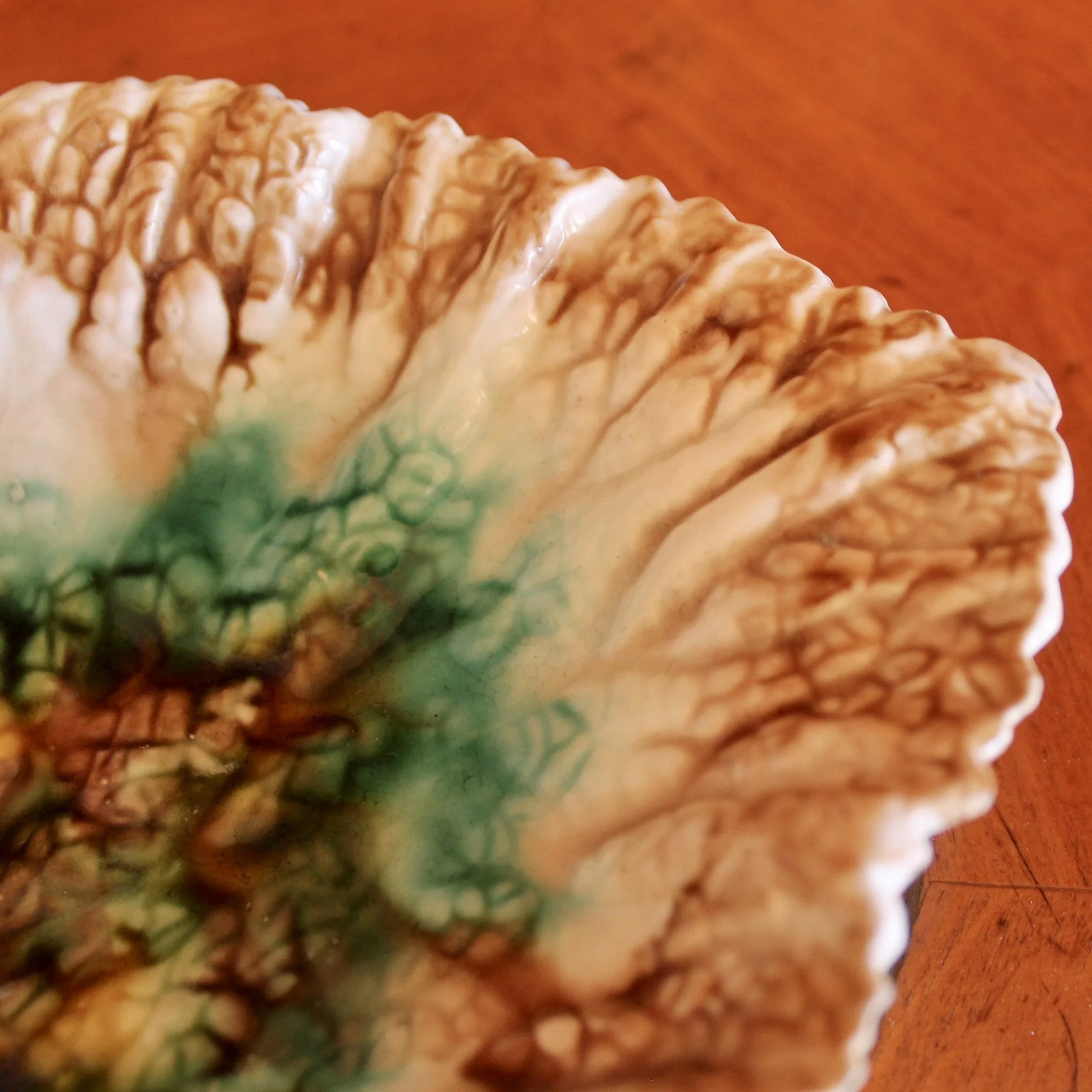 English Begonia Leaf Majolica