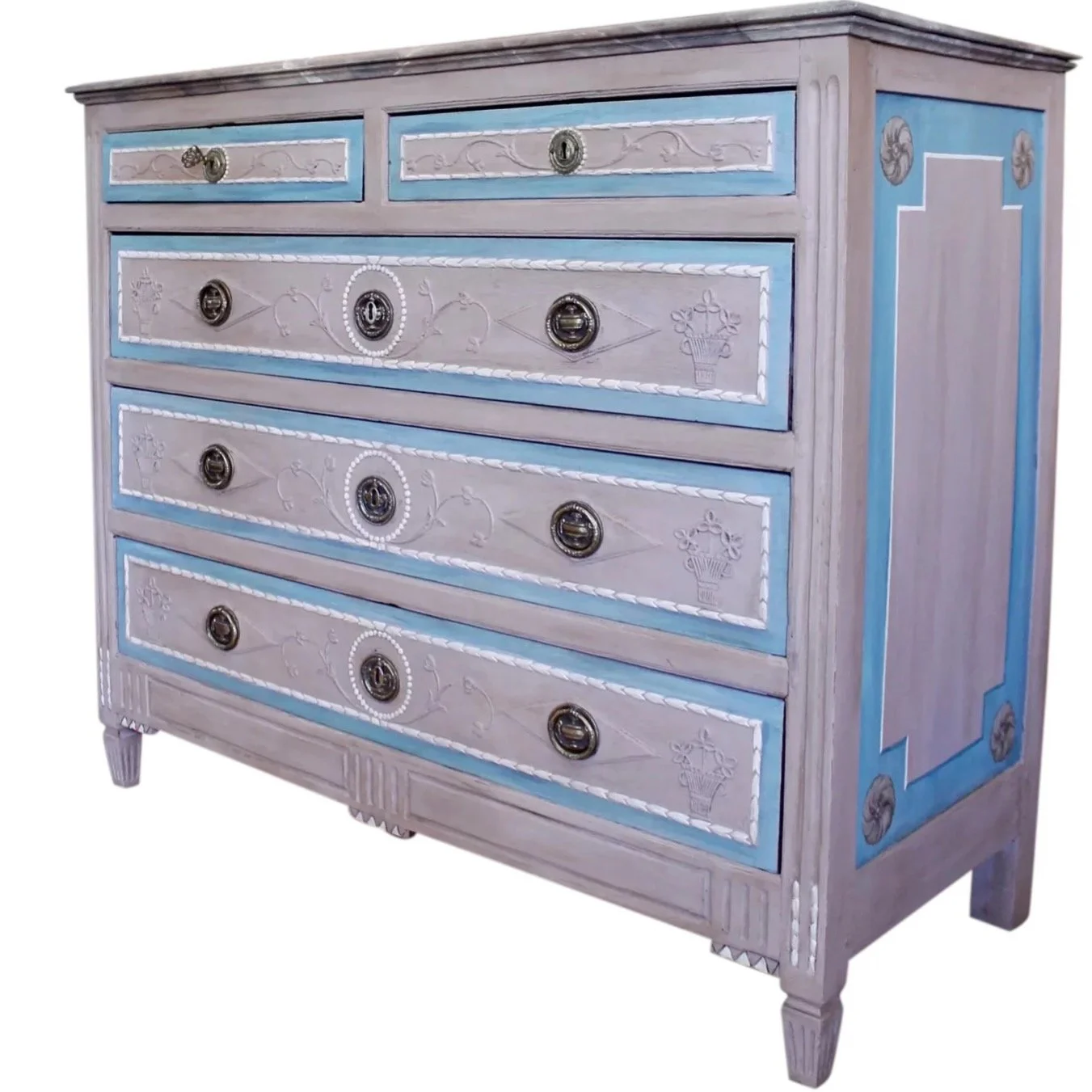 North Italian Carved and Painted Neoclassical Period Commode, ca. 1780’s