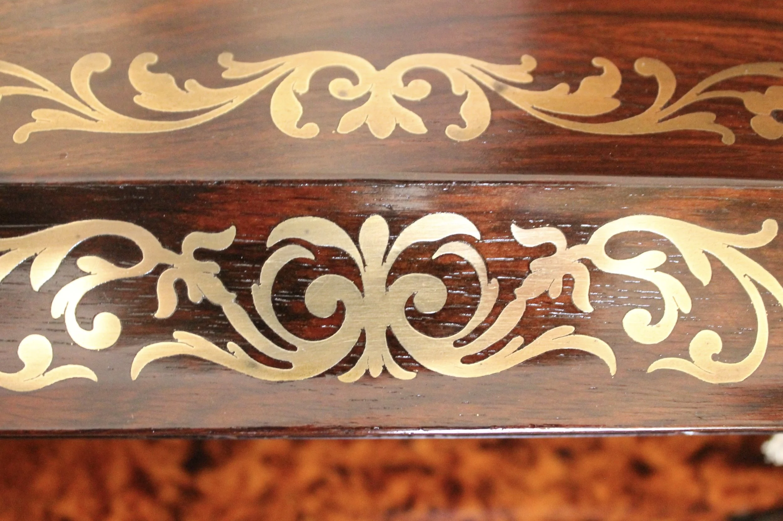 Regency Period Brass Inlaid Rosewood Box