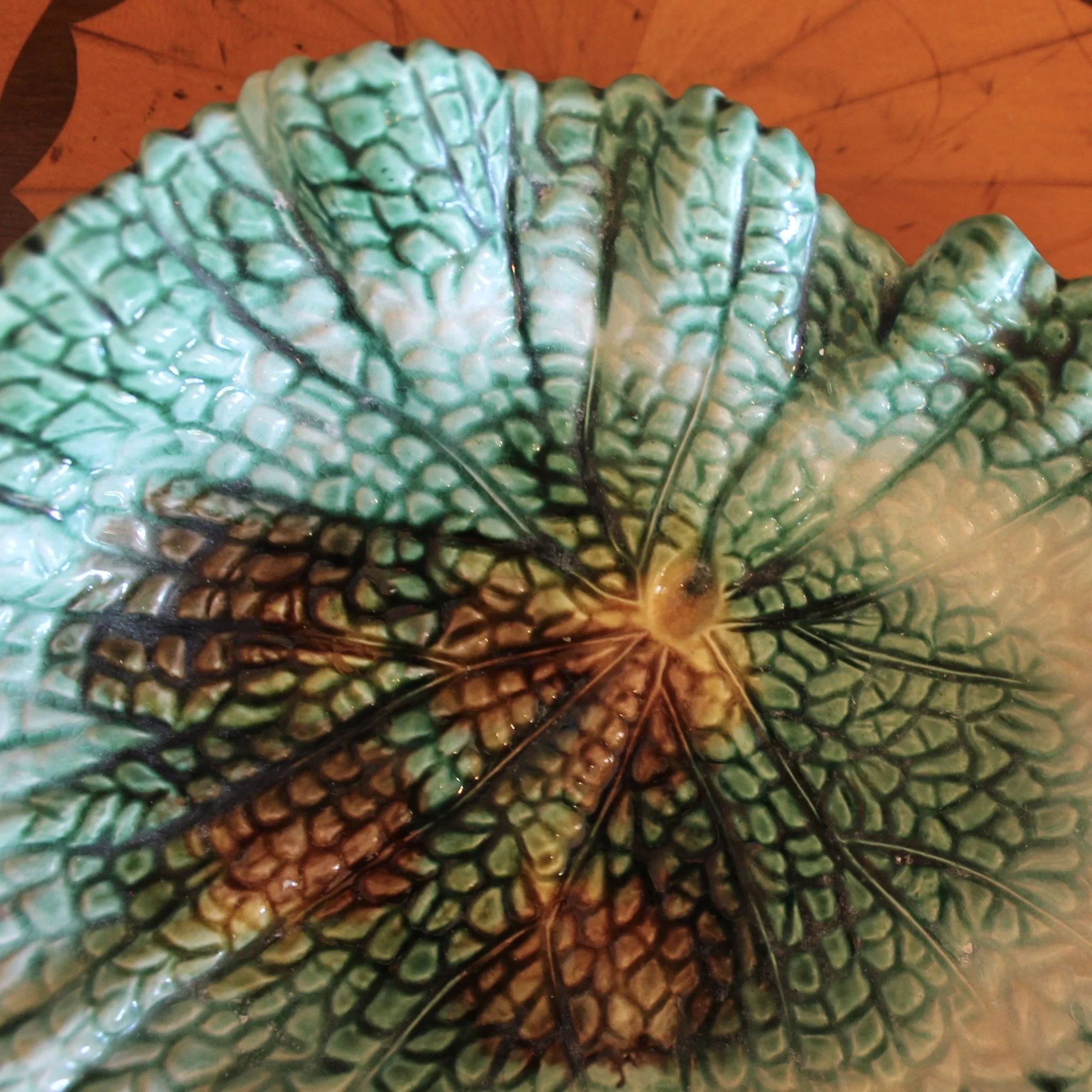 English Begonia Leaf Majolica