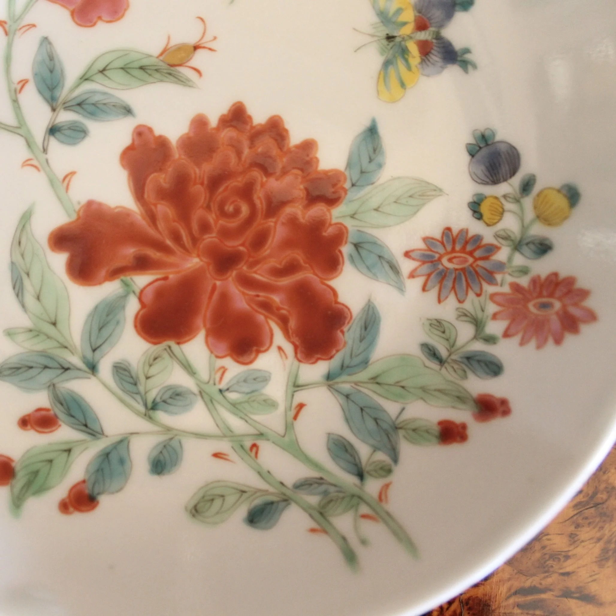 Celadon Porcelain Rose Canton Chinese Export Plates