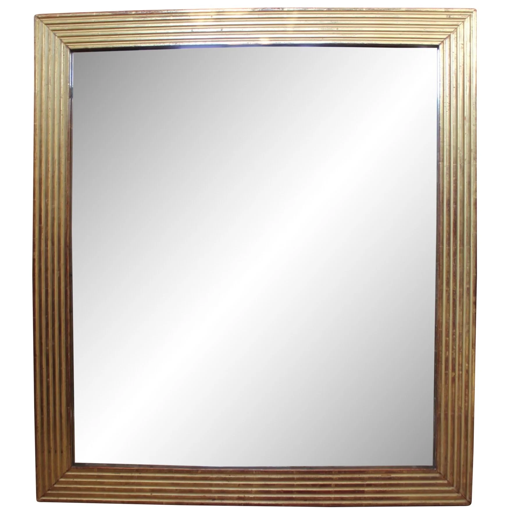 French Directoire Giltwood Mirror With Reeded Face, 19th Century