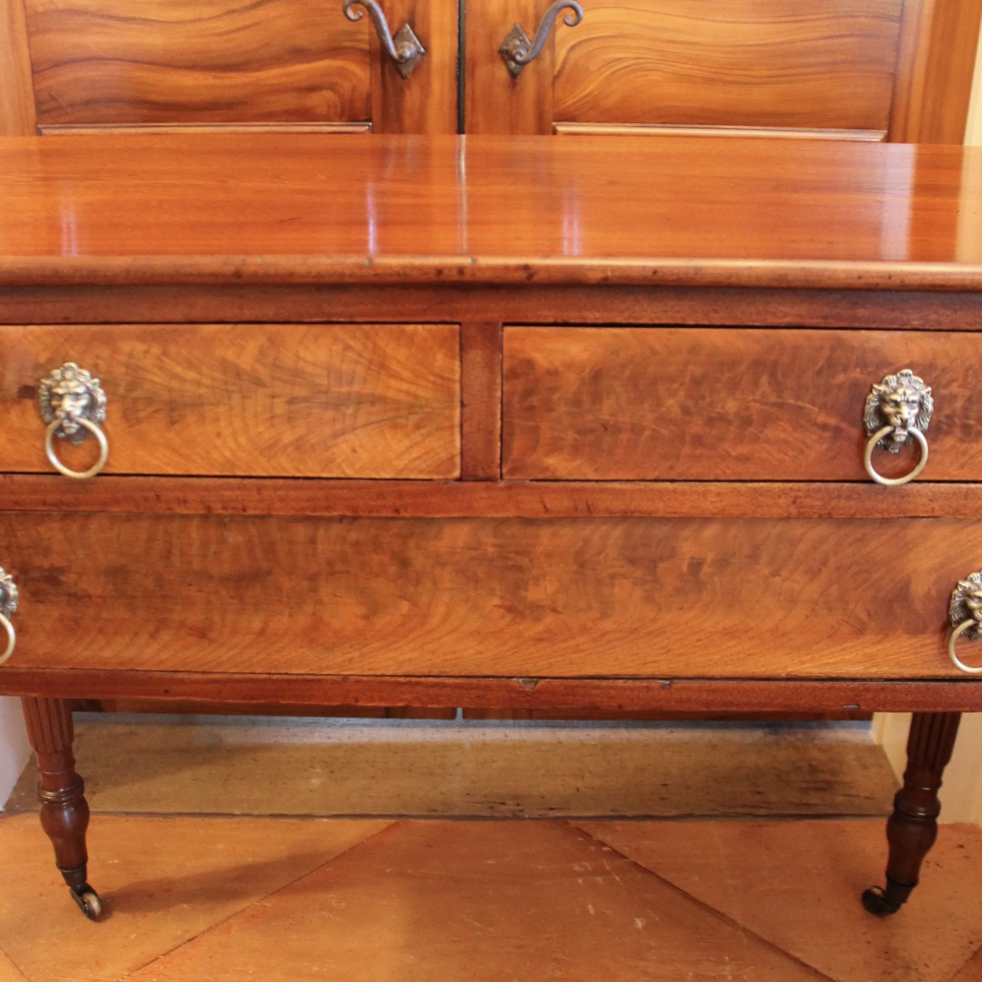 Antique Sheraton Server Sideboard Huntboard Table