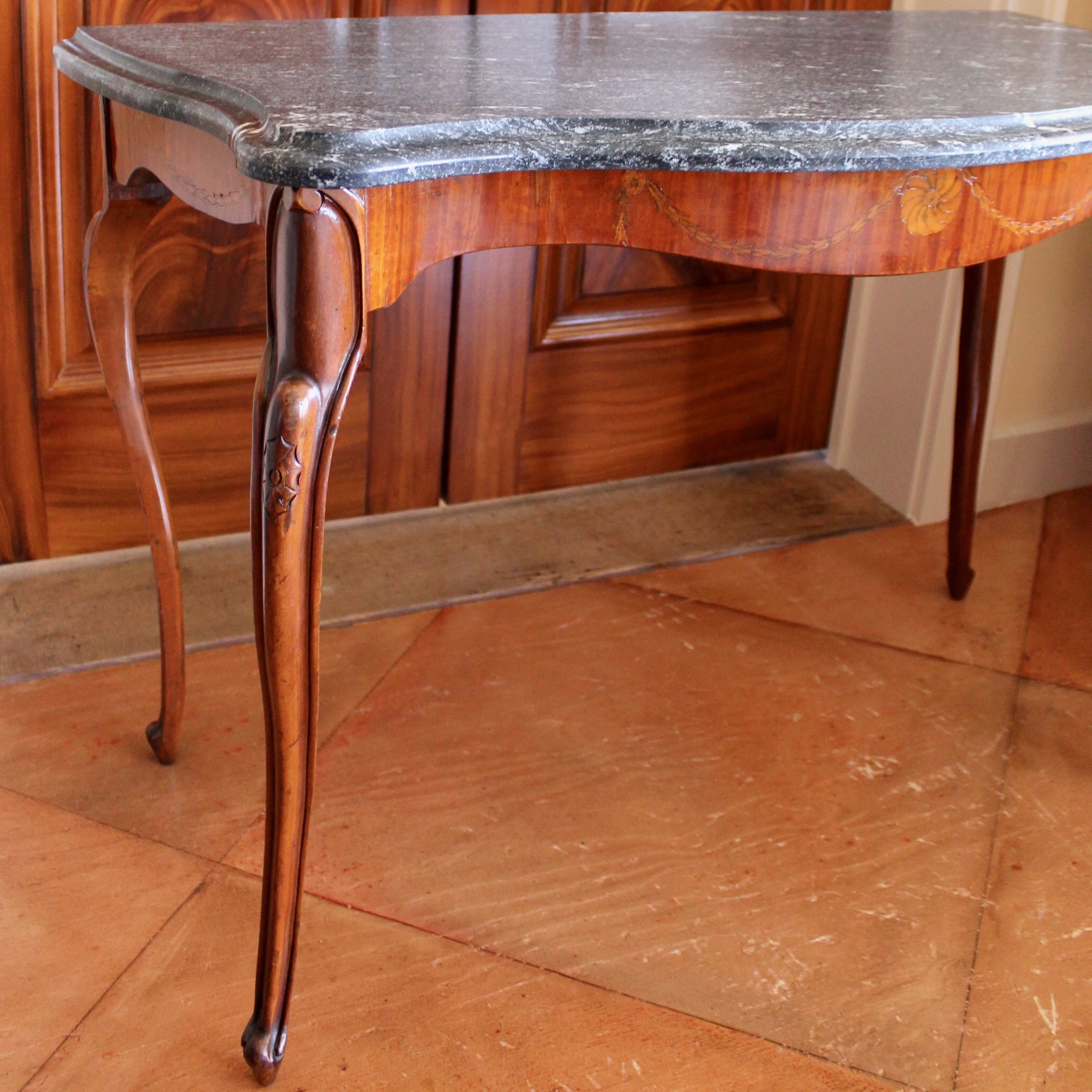 Pair-Edwardian-Satinwood-Marquetry-Console-Tables-With-Marble-Tops-side