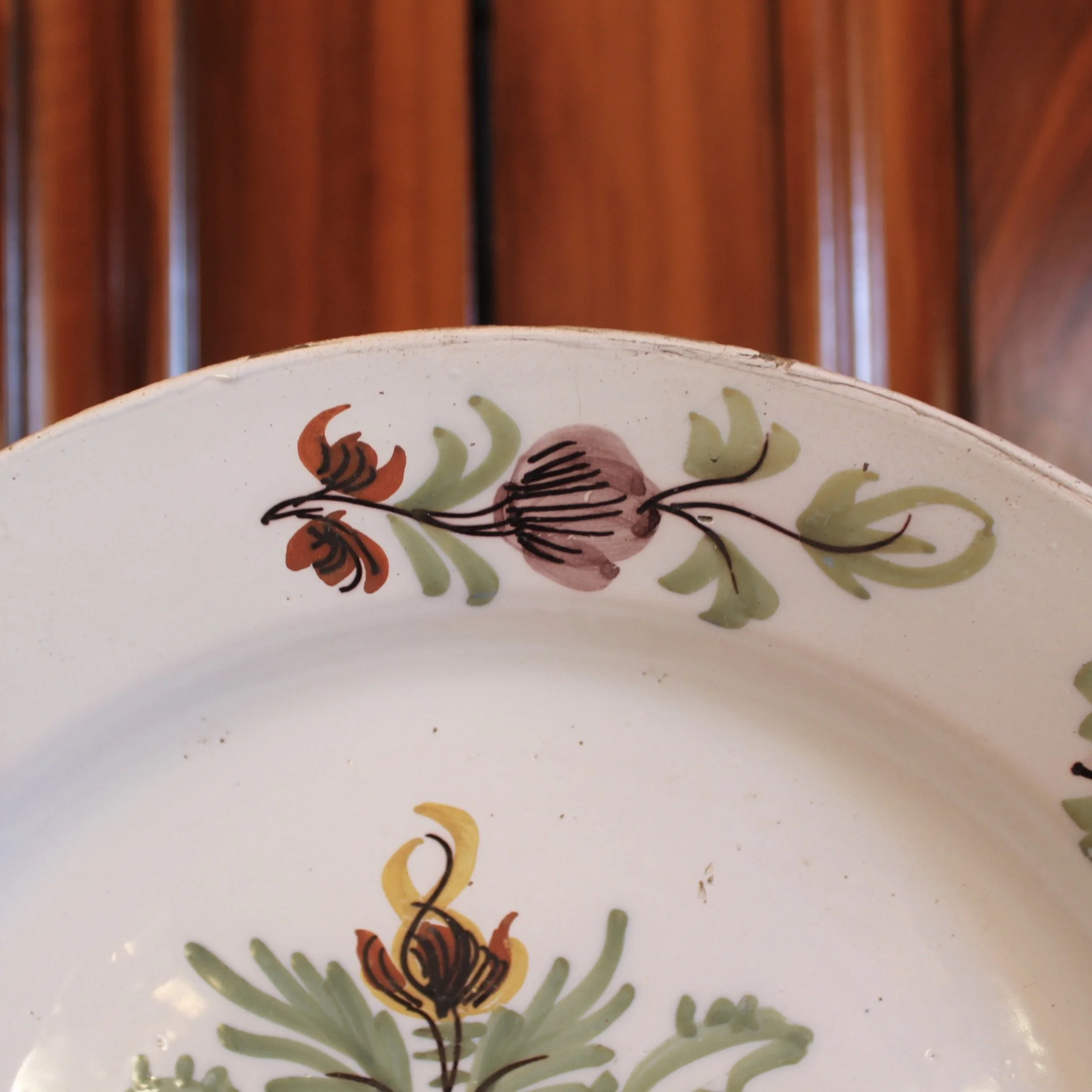 English Fazackerley Delftware Charger- 18th Century Liverpool