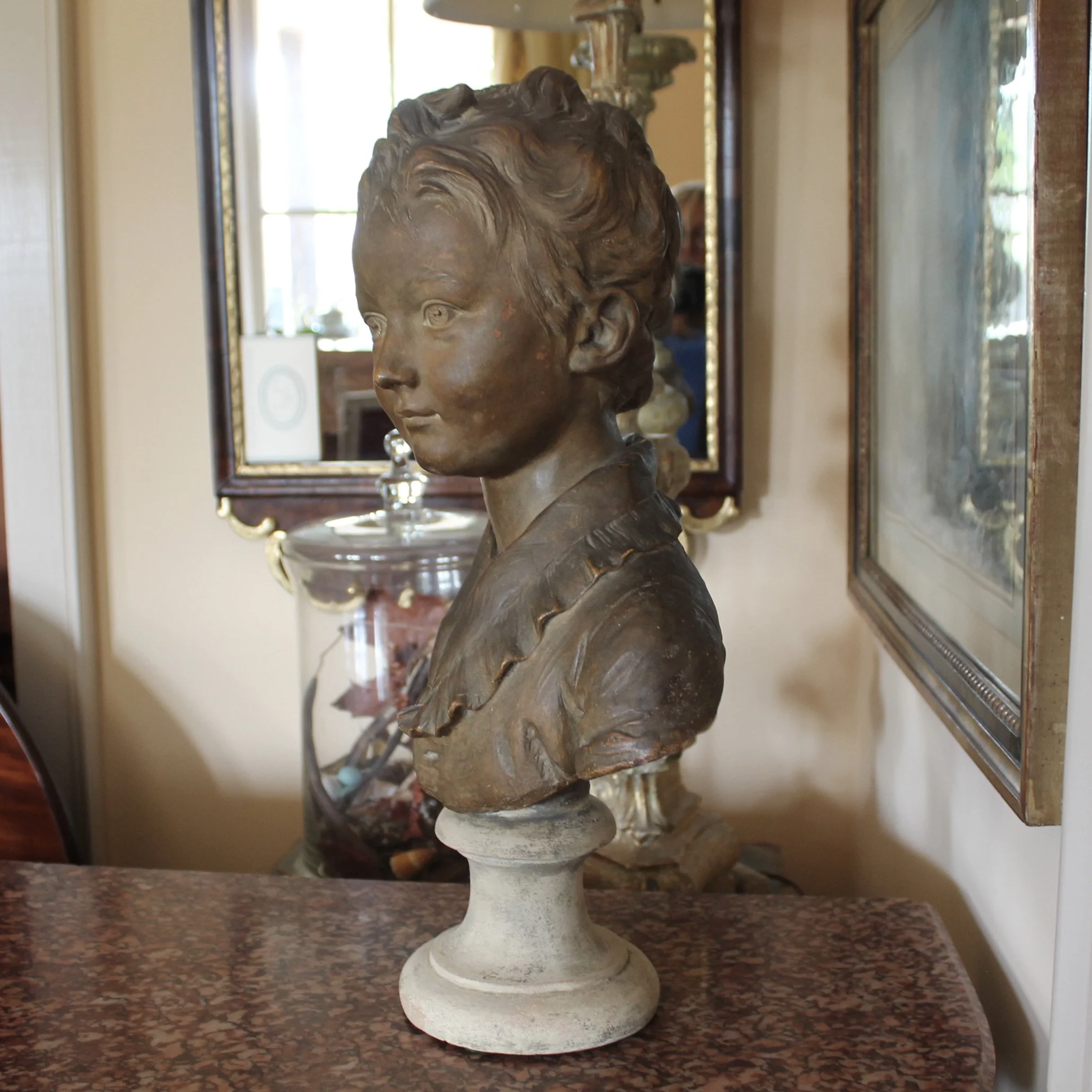 Terracotta Bust of Alexandre Brogniart, after Houdon