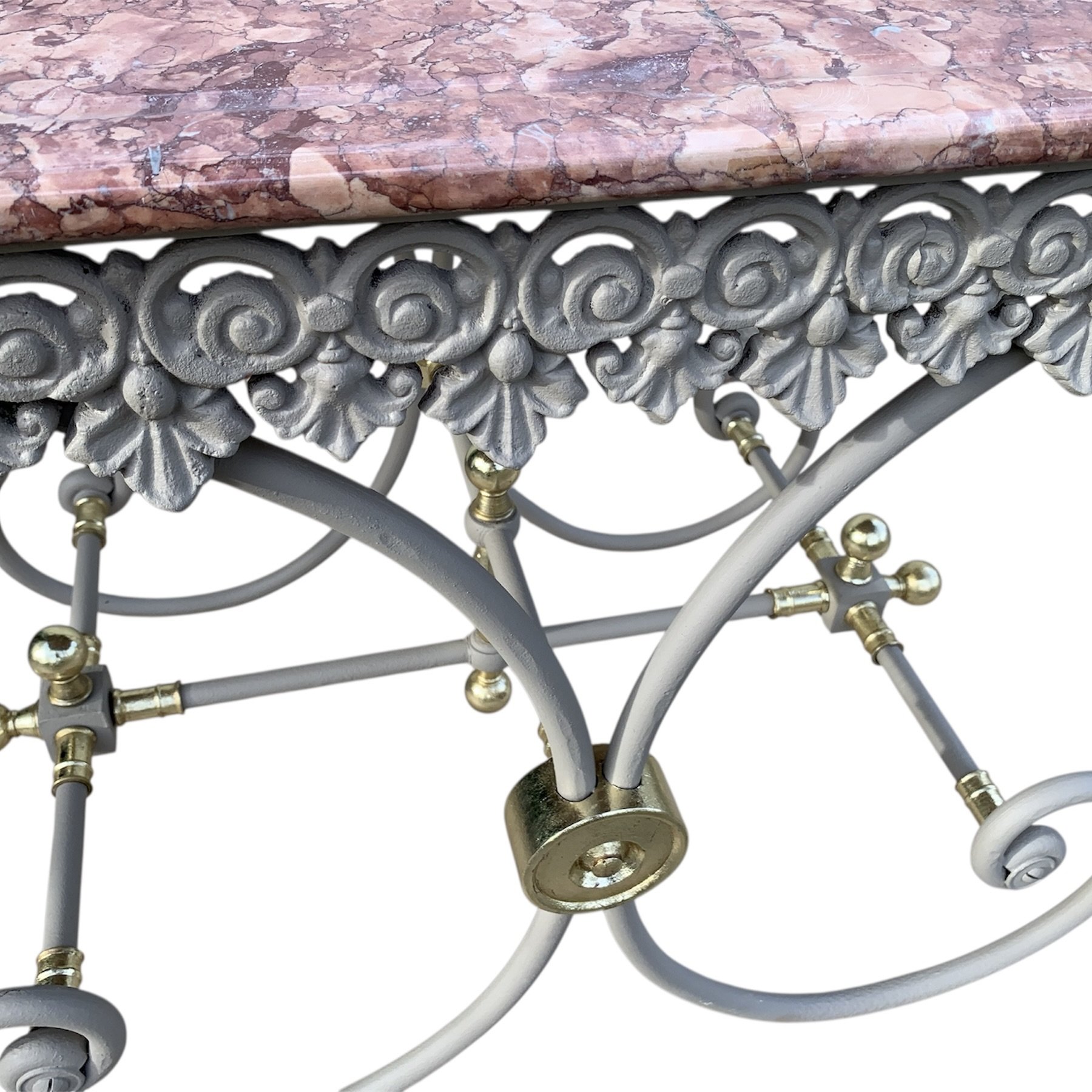 Antique French Marble Topped Pastry Table
