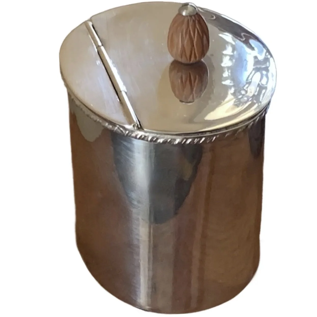 Oval Silver Plate Tea Caddy