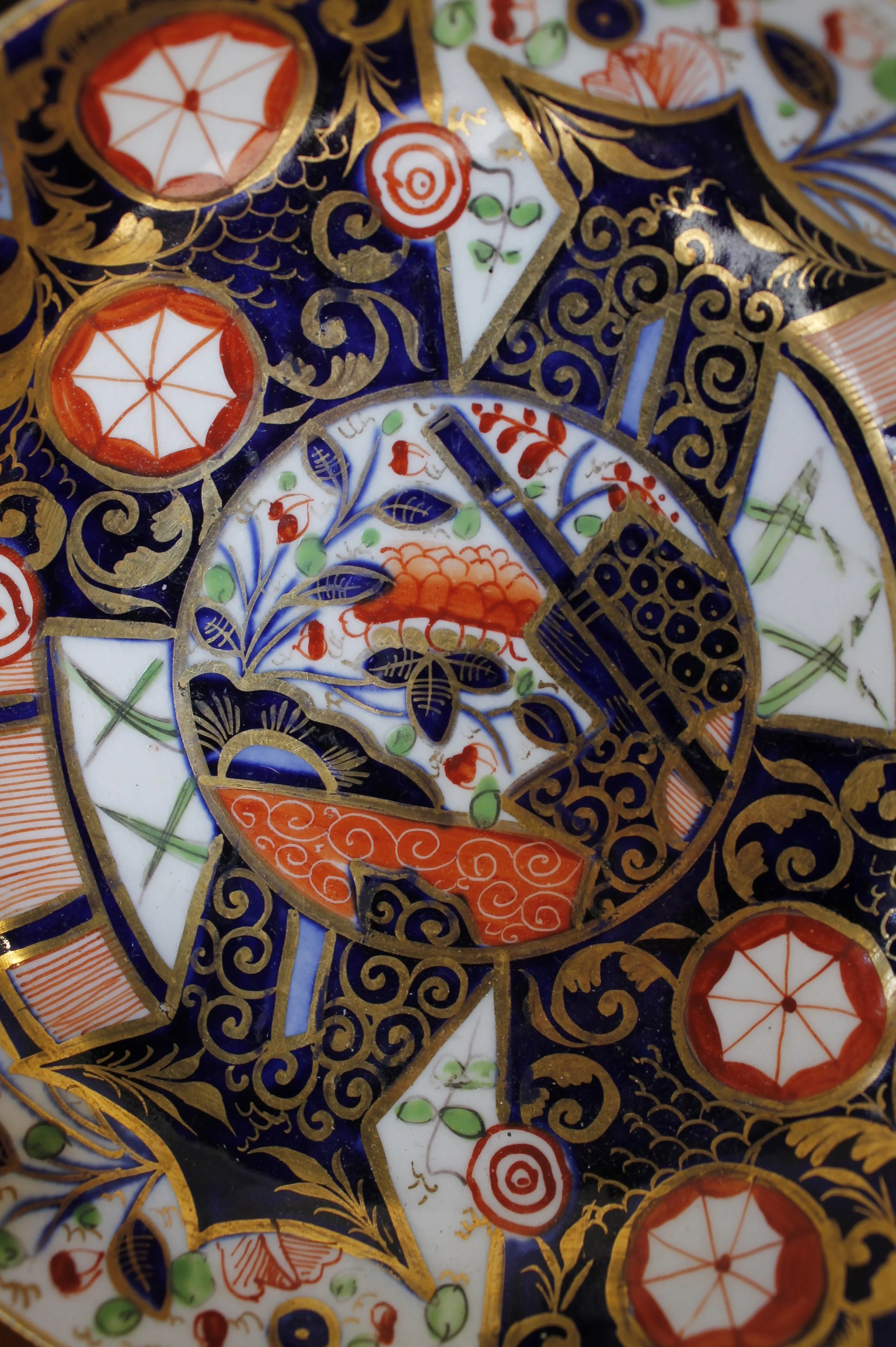 Derby Early 19th Century Gilt Imari Porcelain Cup and Saucer