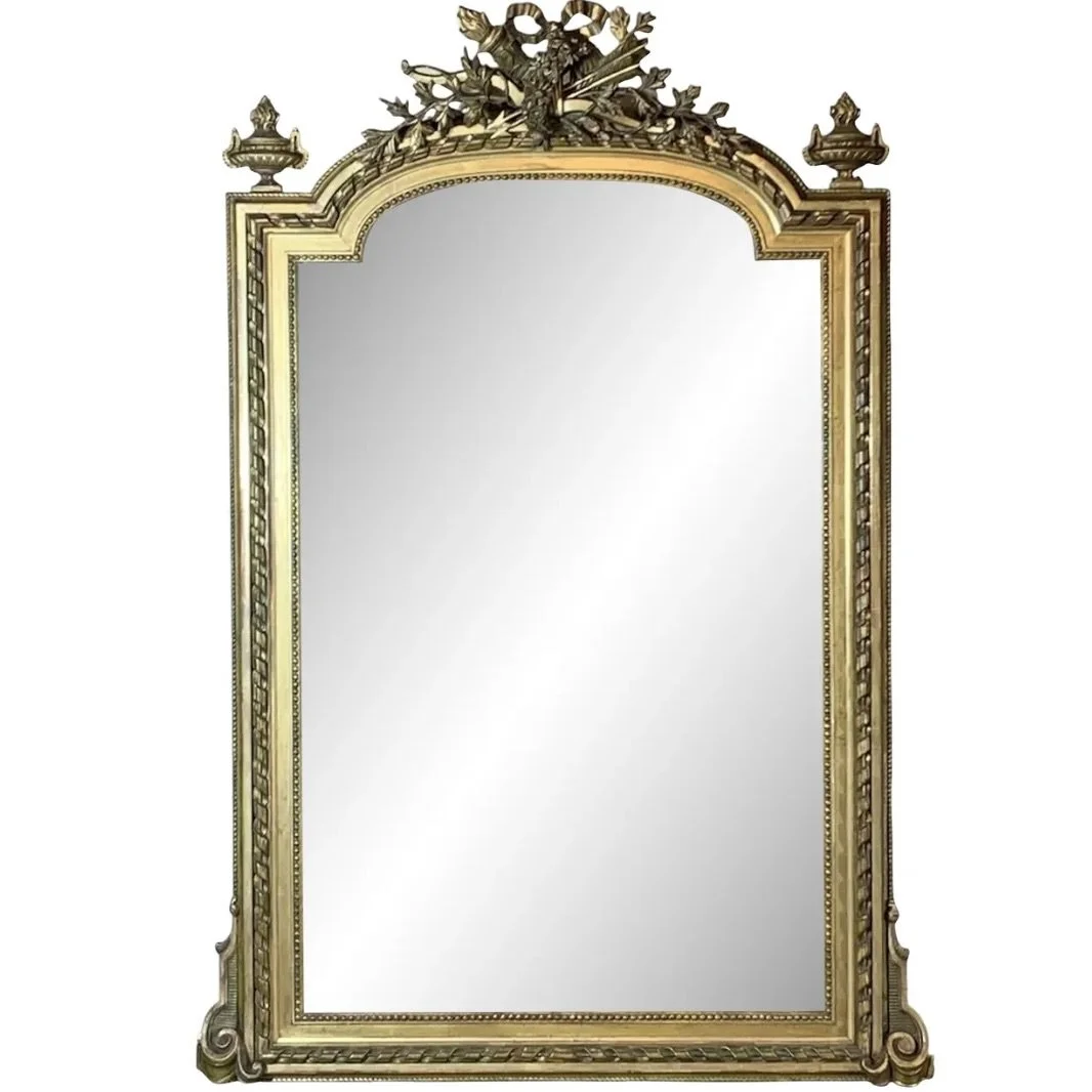 Large Louis XVI Style Giltwood Pier Mirror