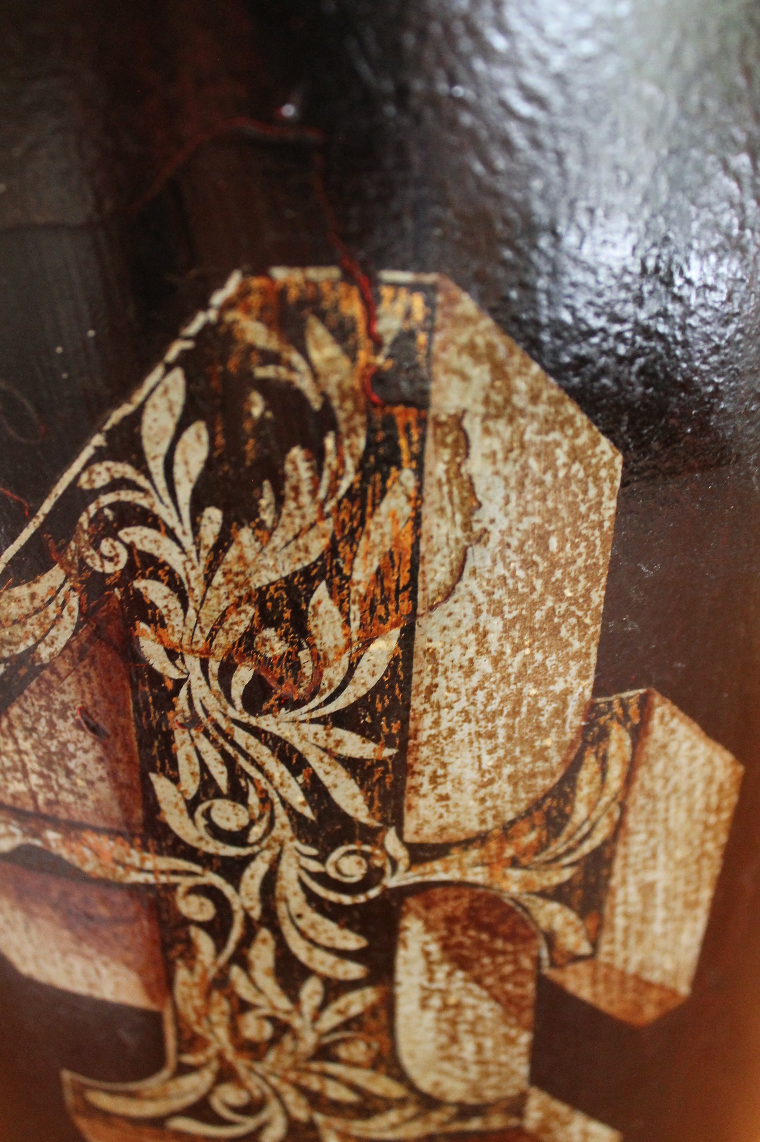 Painted Tôle Tea Canister Lamp