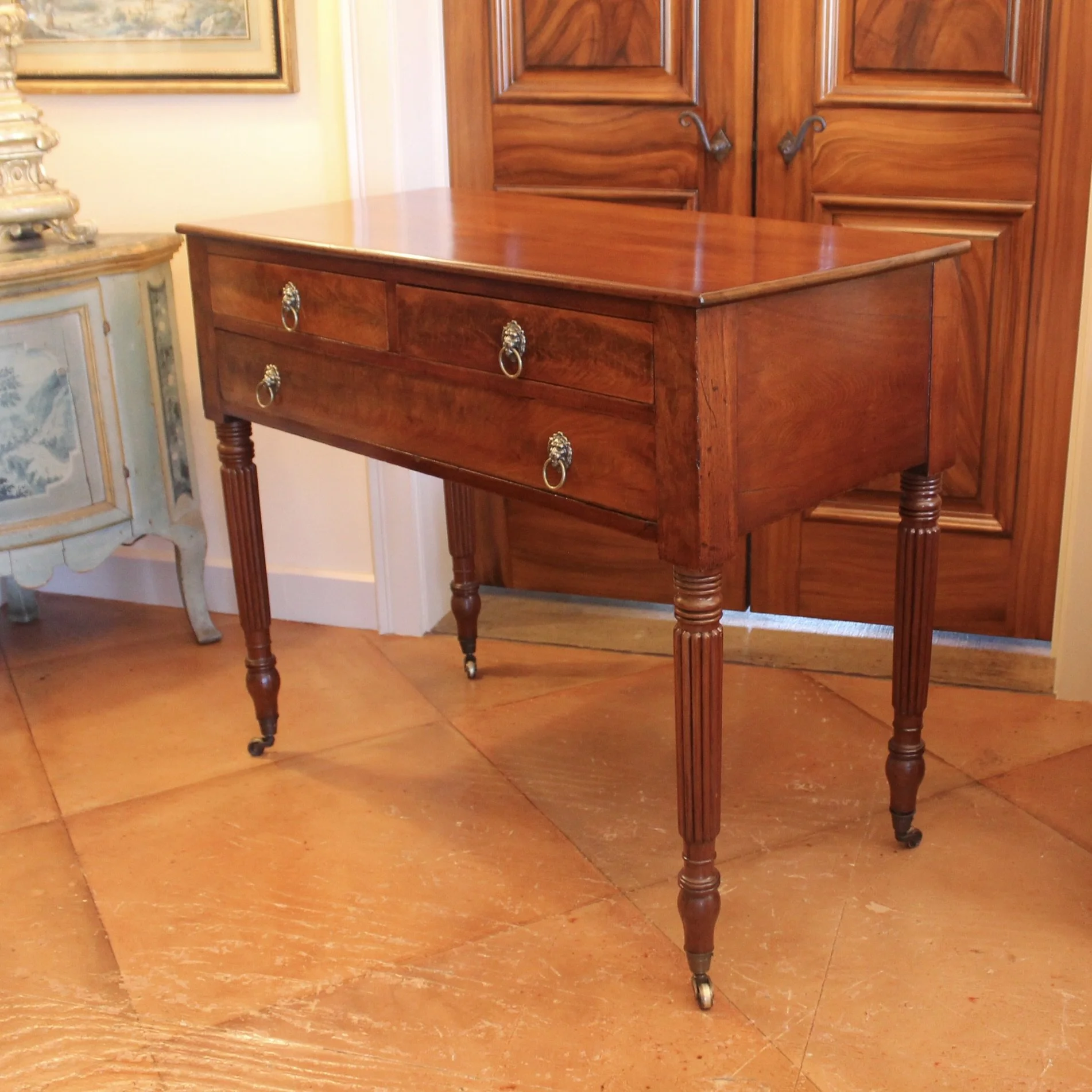 Antique Sheraton Server Sideboard Huntboard Table