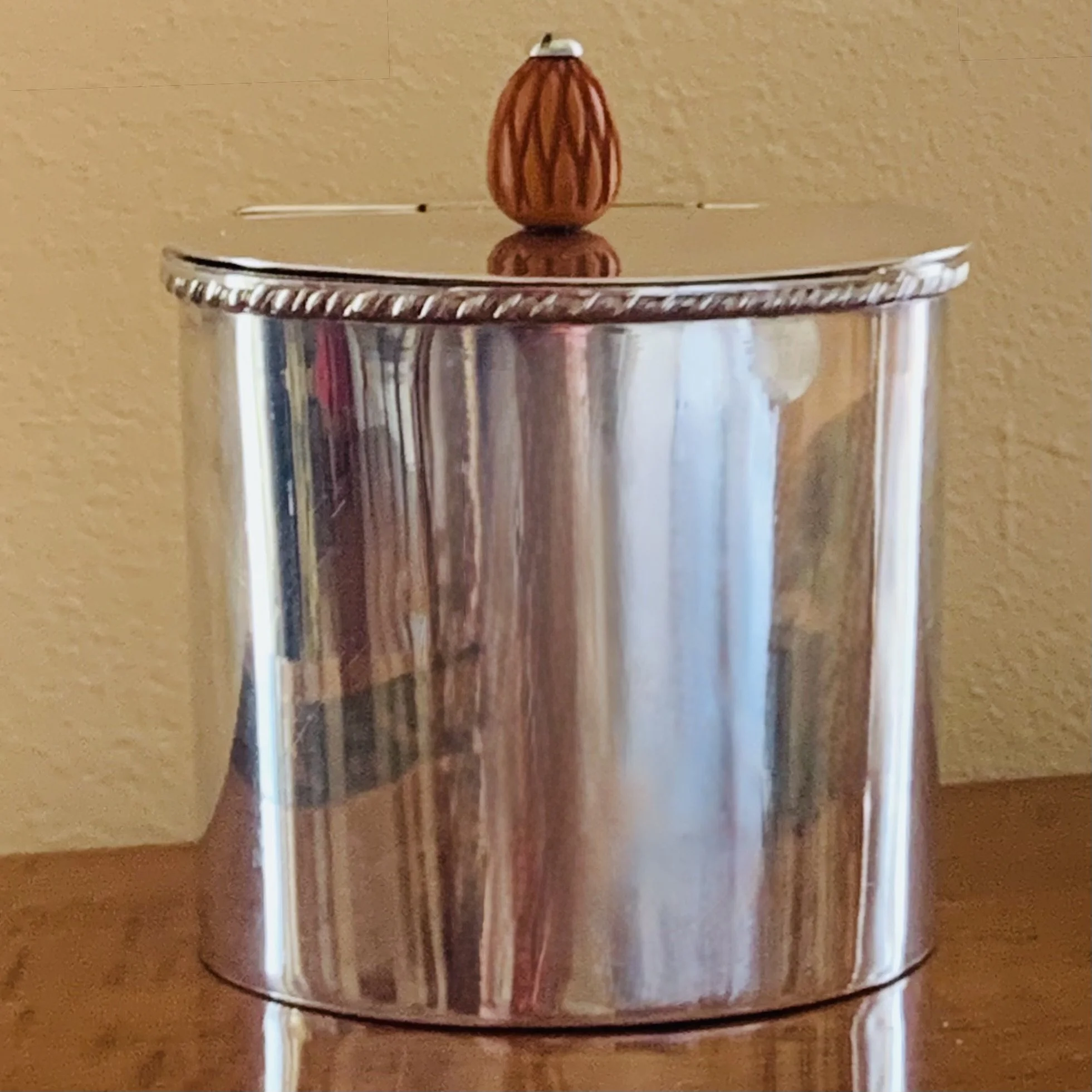 Oval Silver Plate Tea Caddy