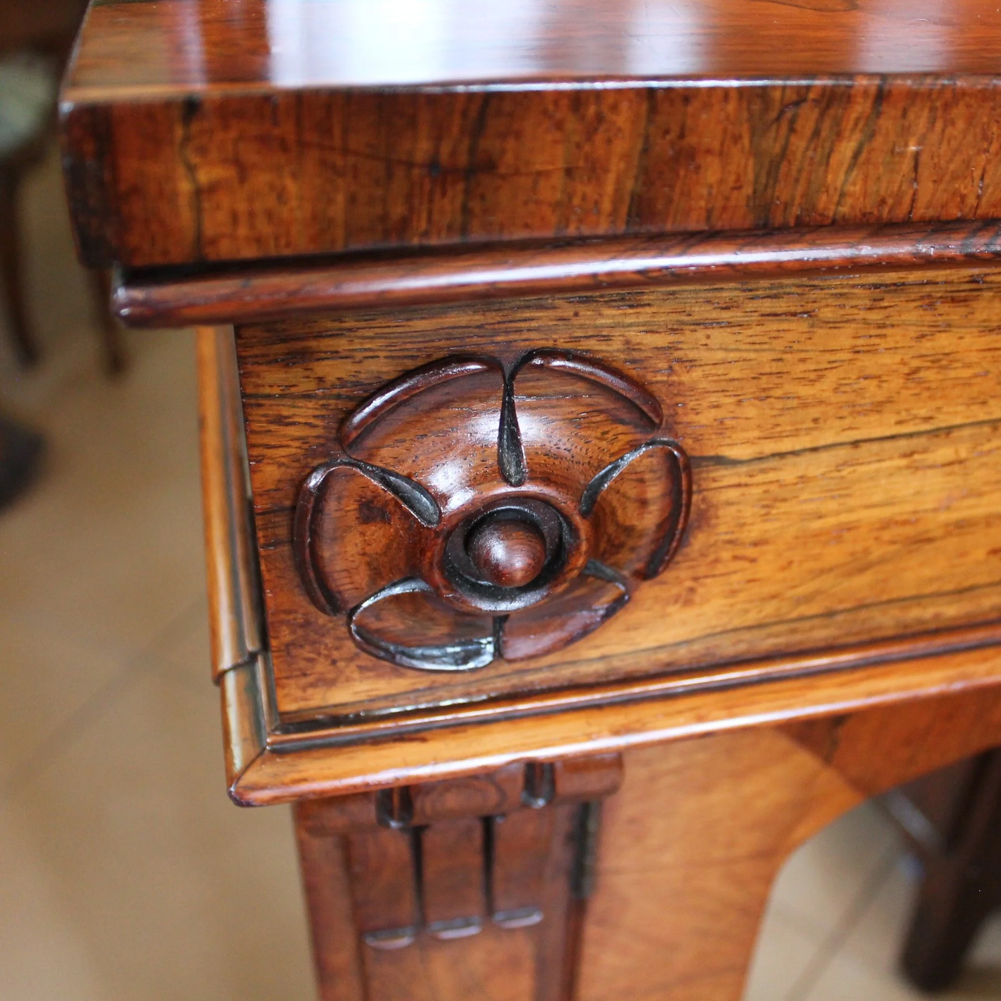 Antique-English-Rosewood-Chiffonier-Cabinet-Regency-George-IV (9)-detail