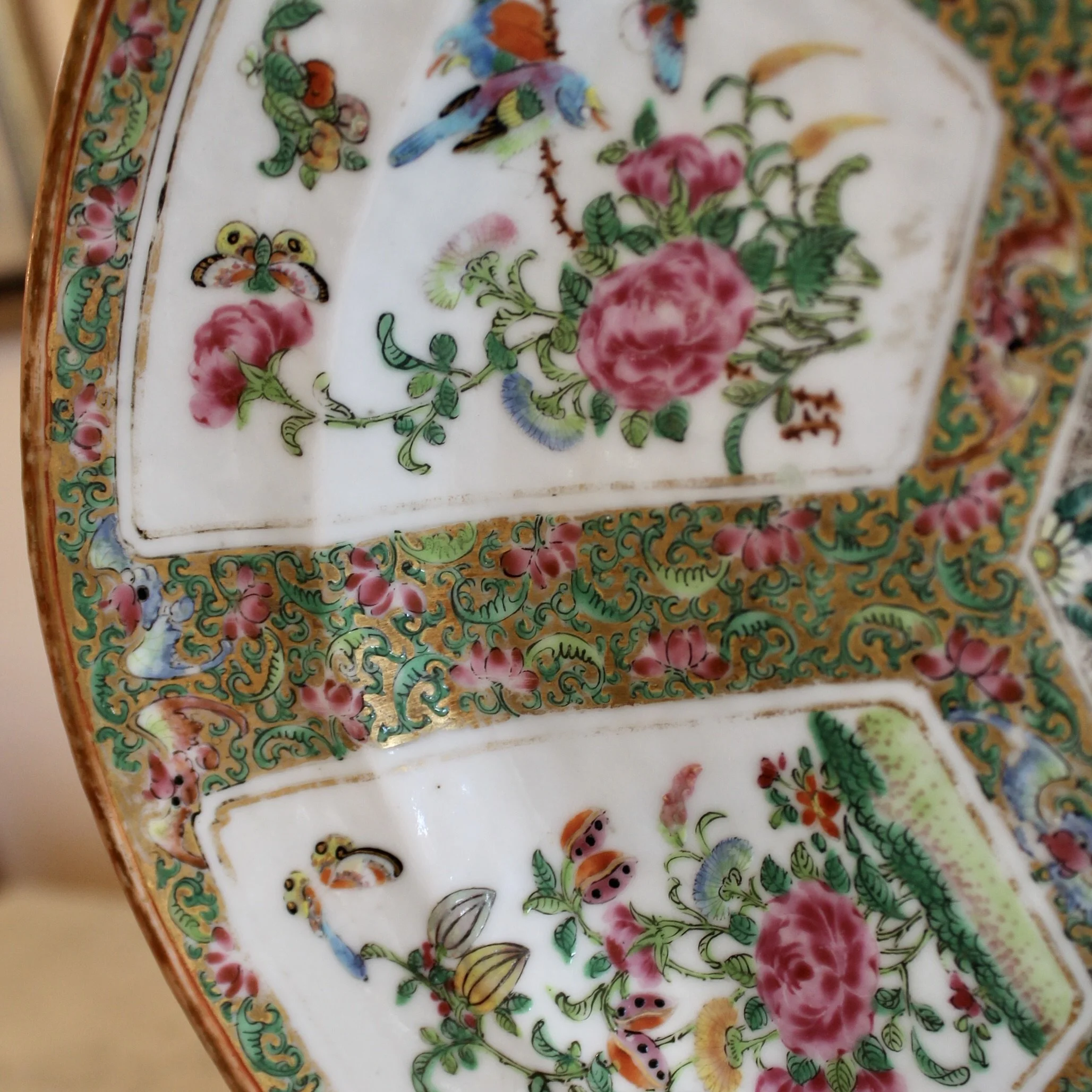 Chinese Export Rose Canton Platter