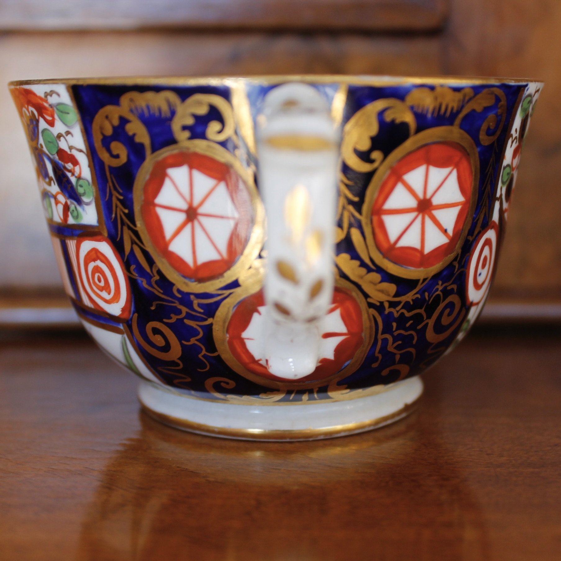 Derby Early 19th Century Gilt Imari Porcelain Cup and Saucer