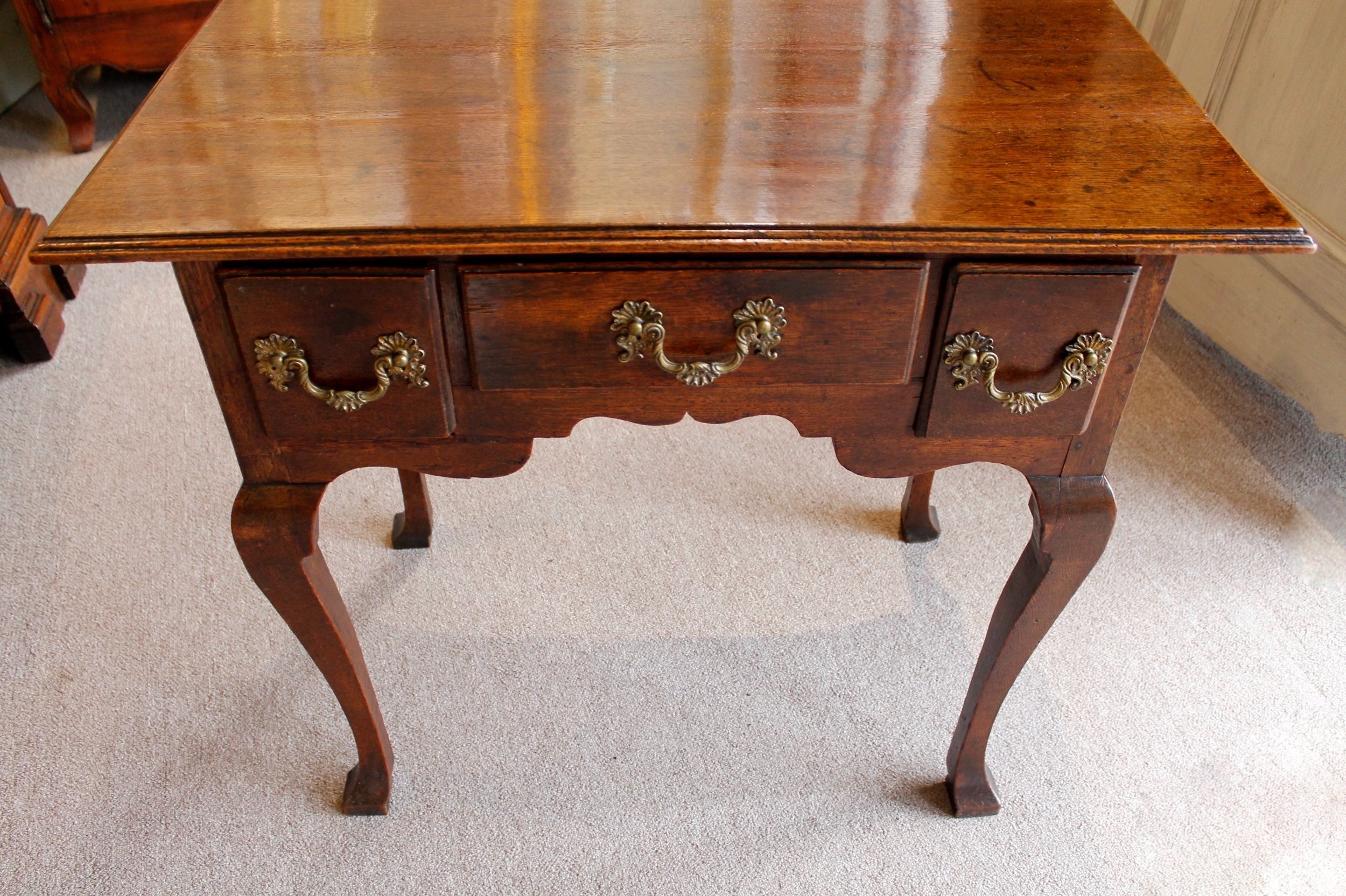 English-Country-Oak-George-II-Georgian-Lowboy (5)