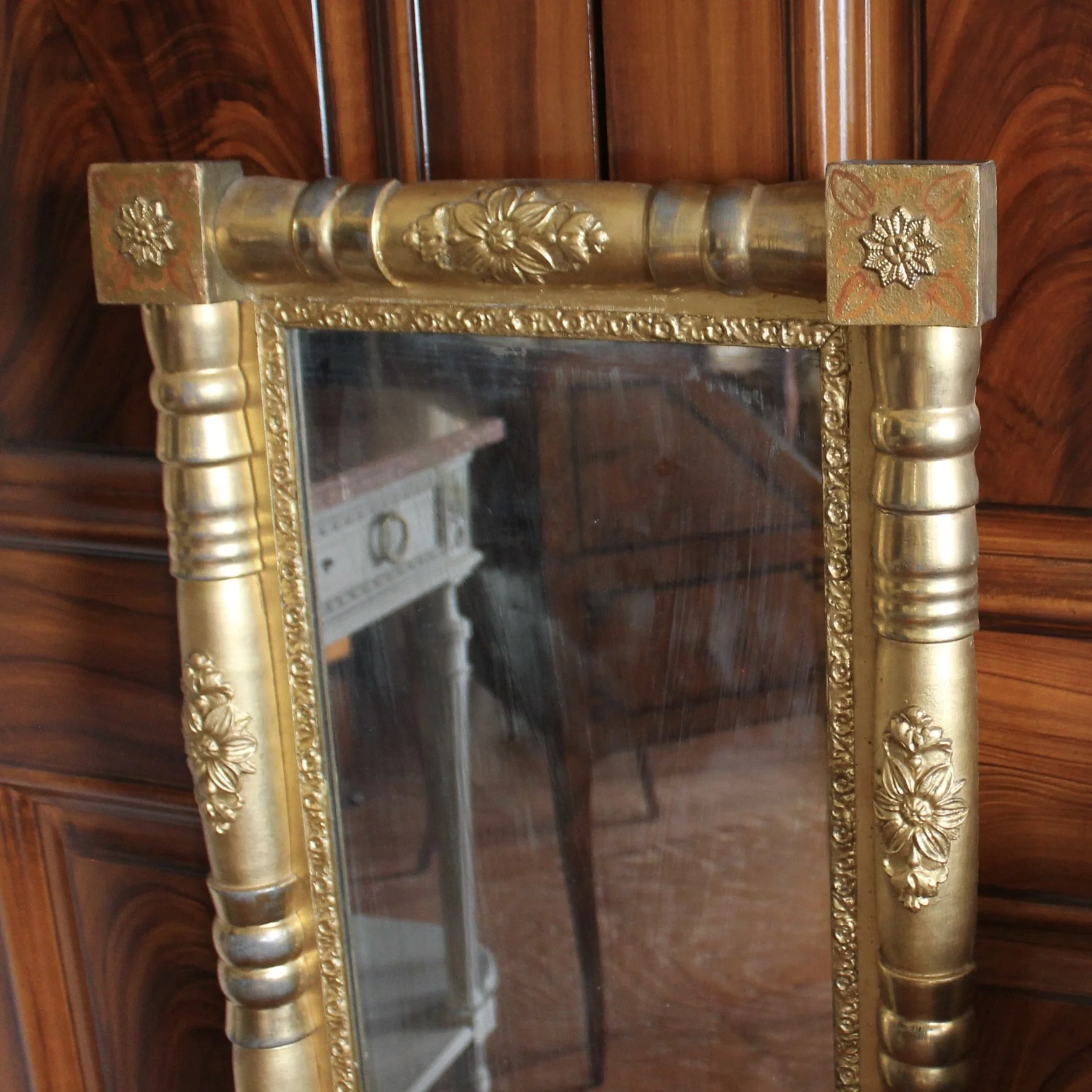American Sheraton Giltwood Mirror