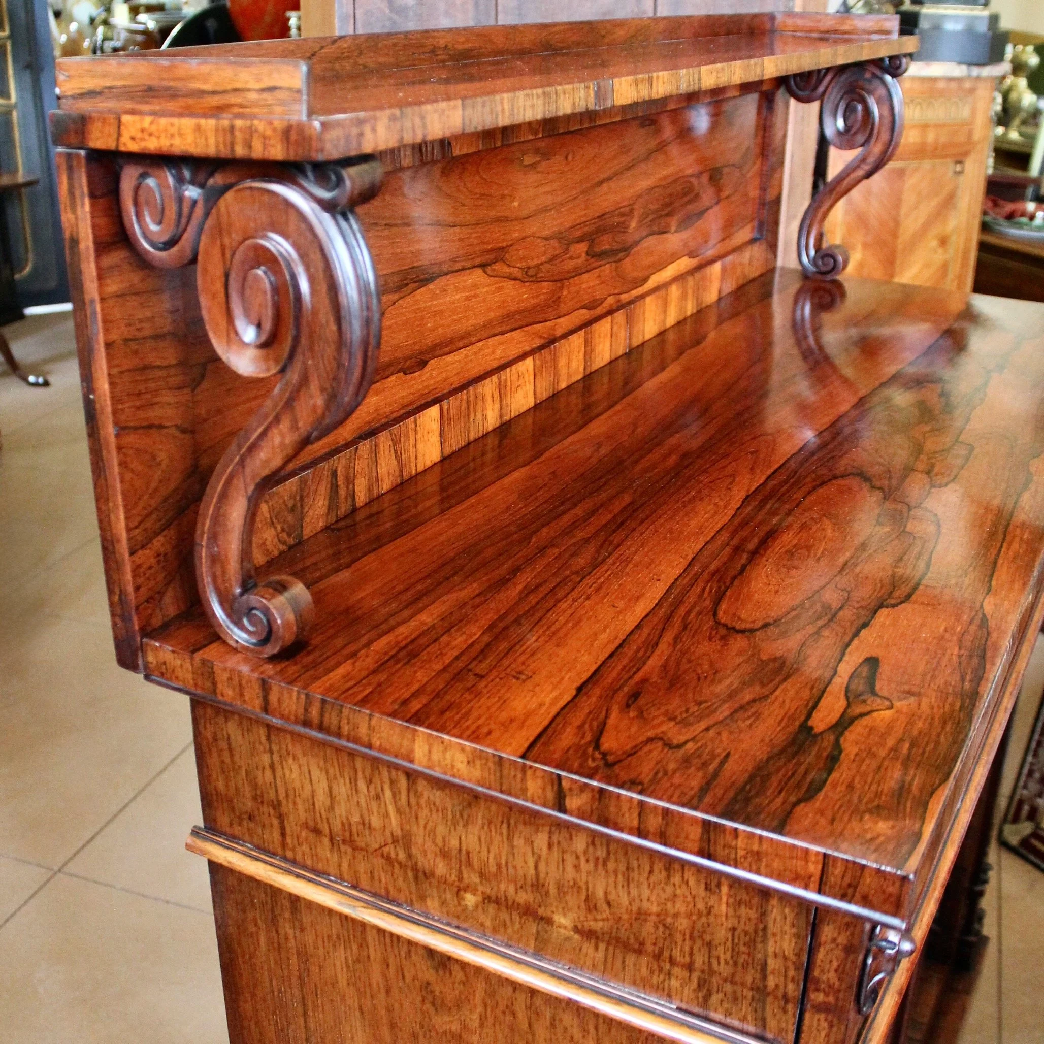 Antique-English-Rosewood-Chiffonier-Cabinet-Regency-George-IV (10)-detail