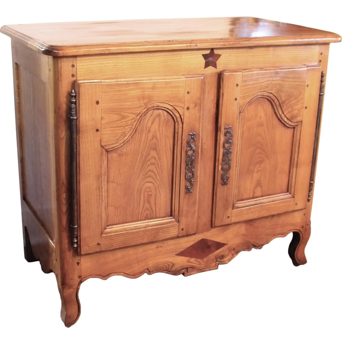 Small French Provincial Elm Cabinet, 19th Century