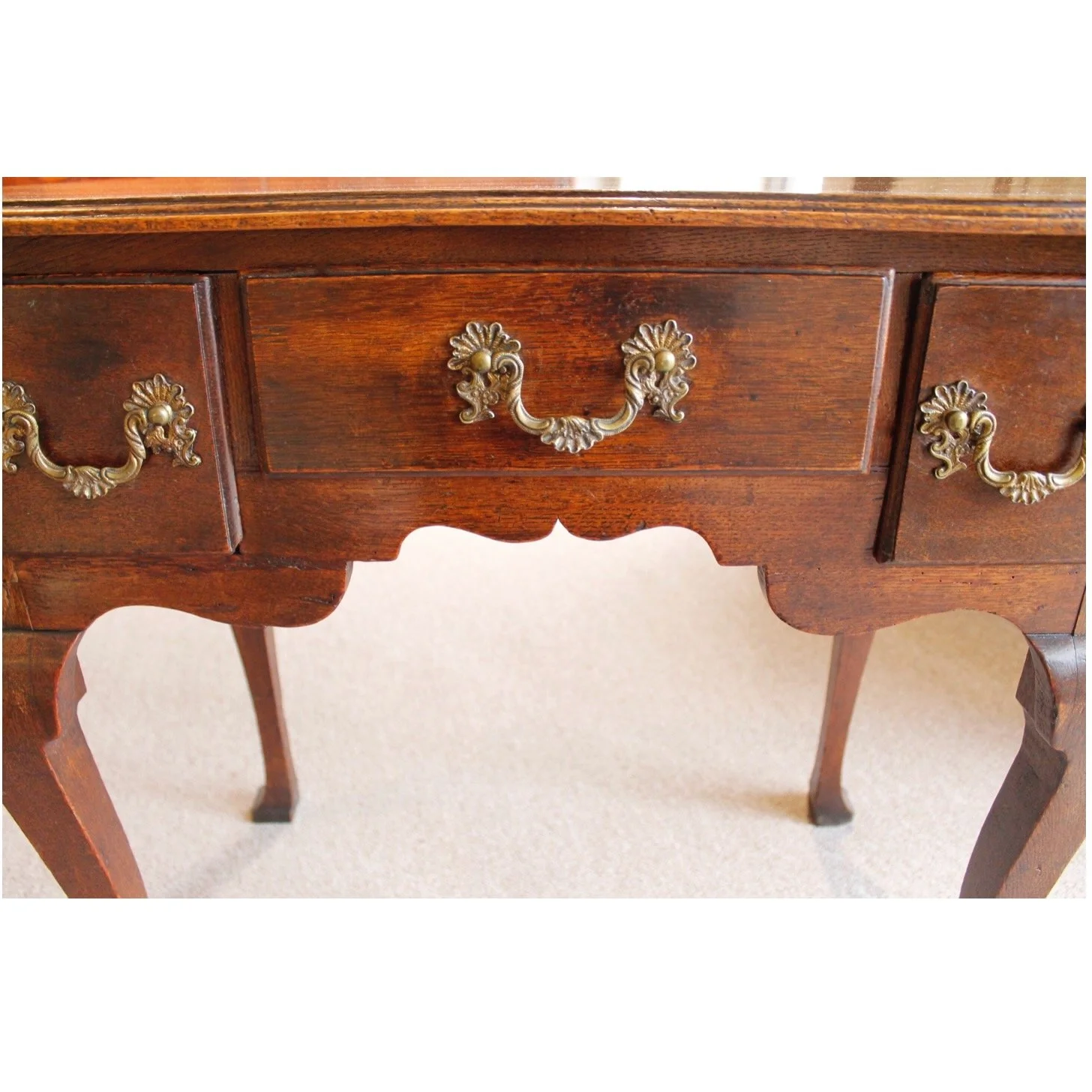 English-Country-Oak-George-II-Georgian-Lowboy (6)