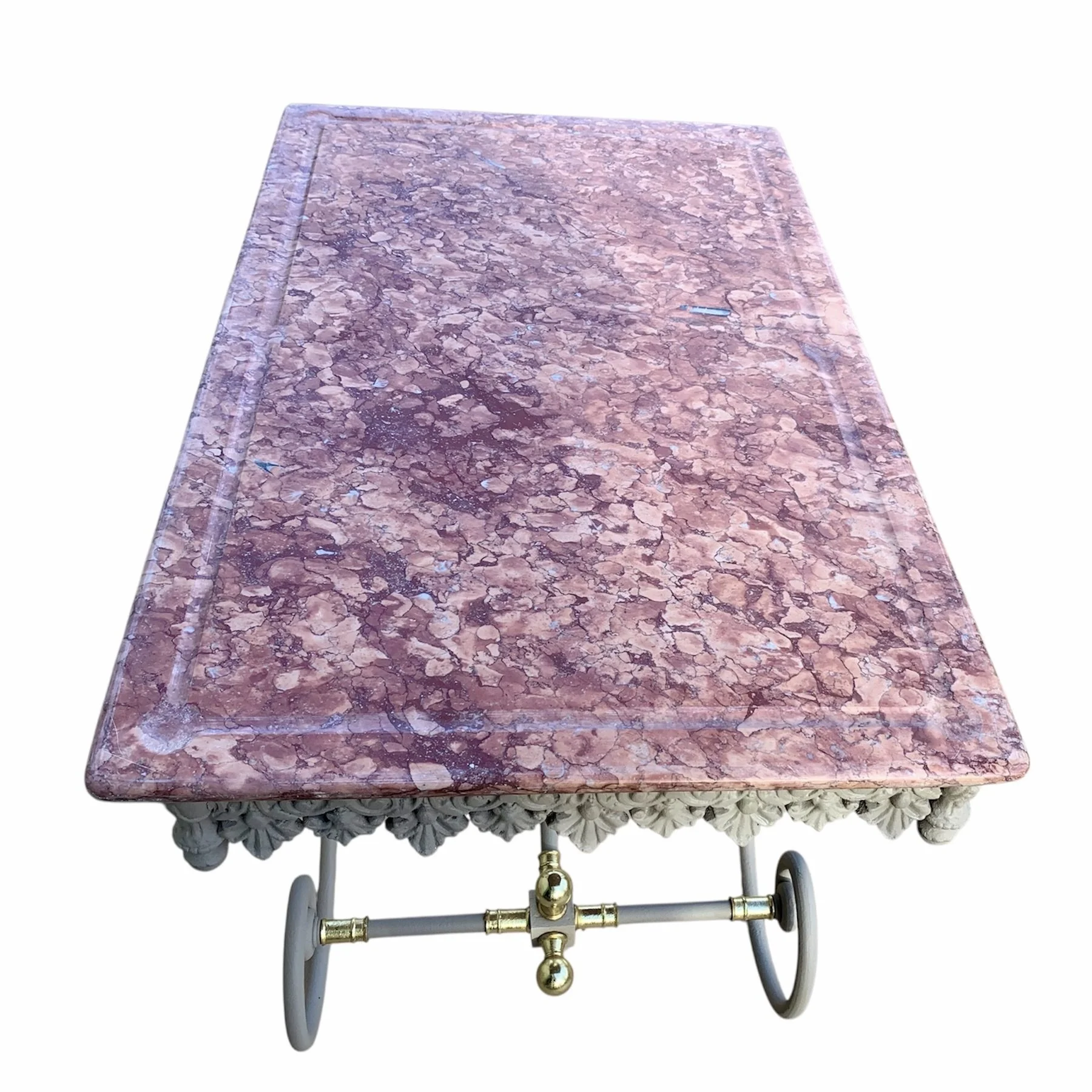 Antique French Marble Topped Pastry Table