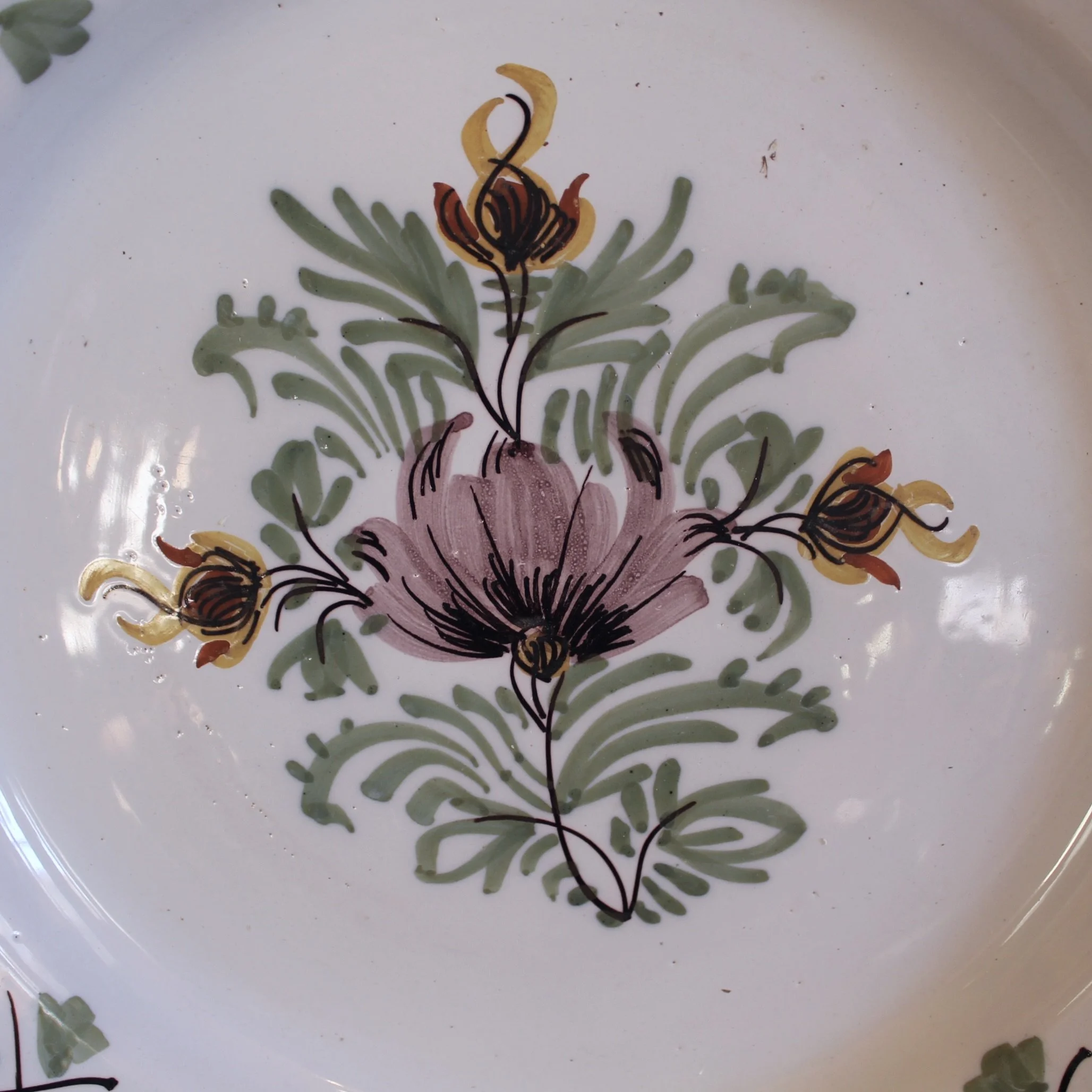 English Fazackerley Delftware Charger- 18th Century Liverpool