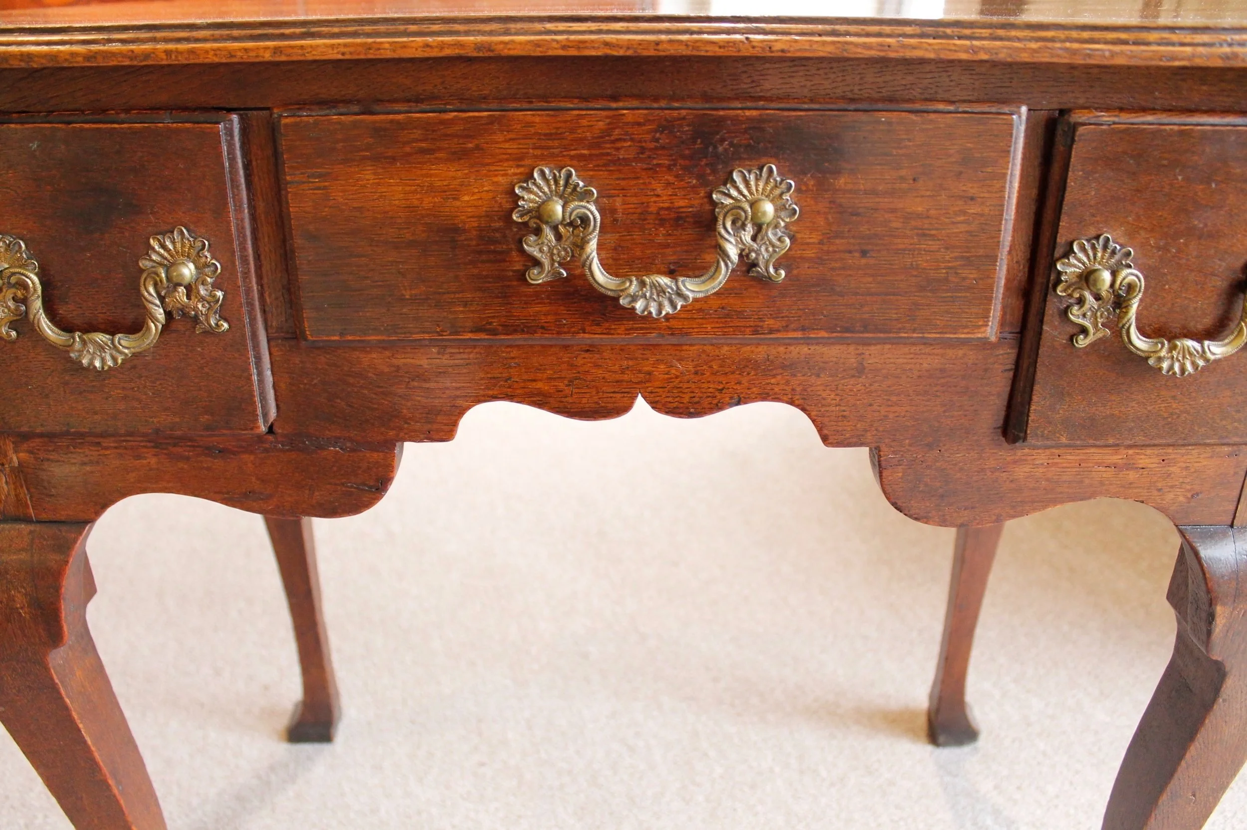 English-Country-Oak-George-II-Georgian-Lowboy (7)