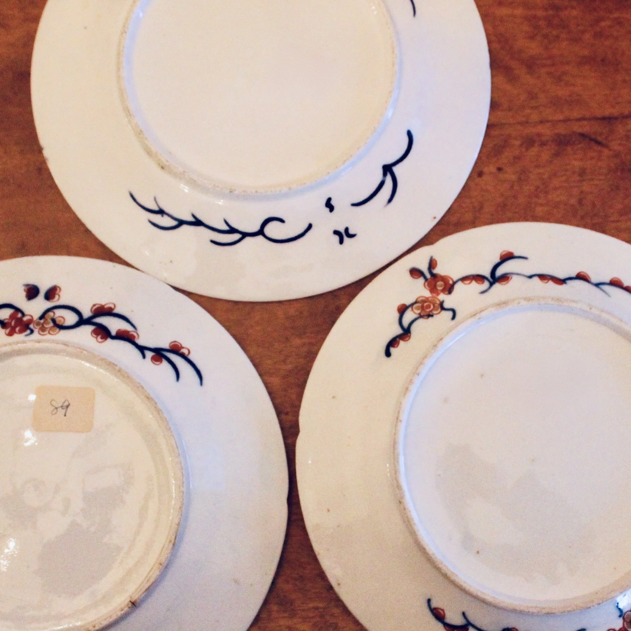 Coalport Gilt Imari Porcelain Plates "Rock and Tree" or "Money Tree" Pattern