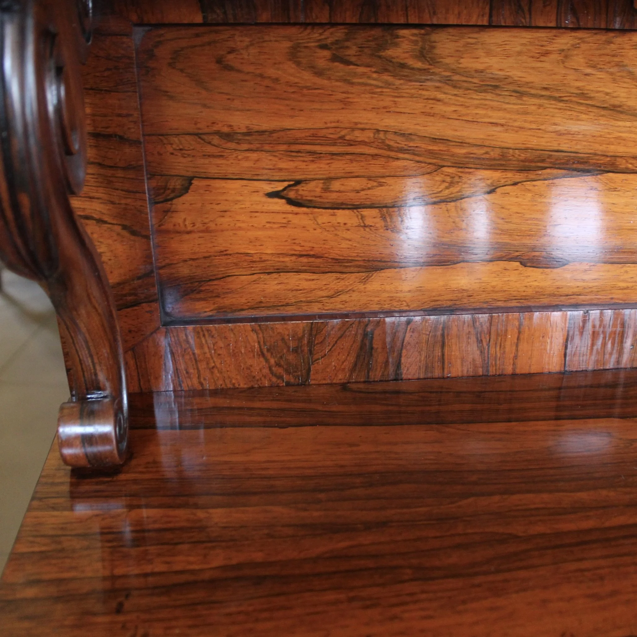 English Regency Georgian Rosewood Chiffonier Cabinet