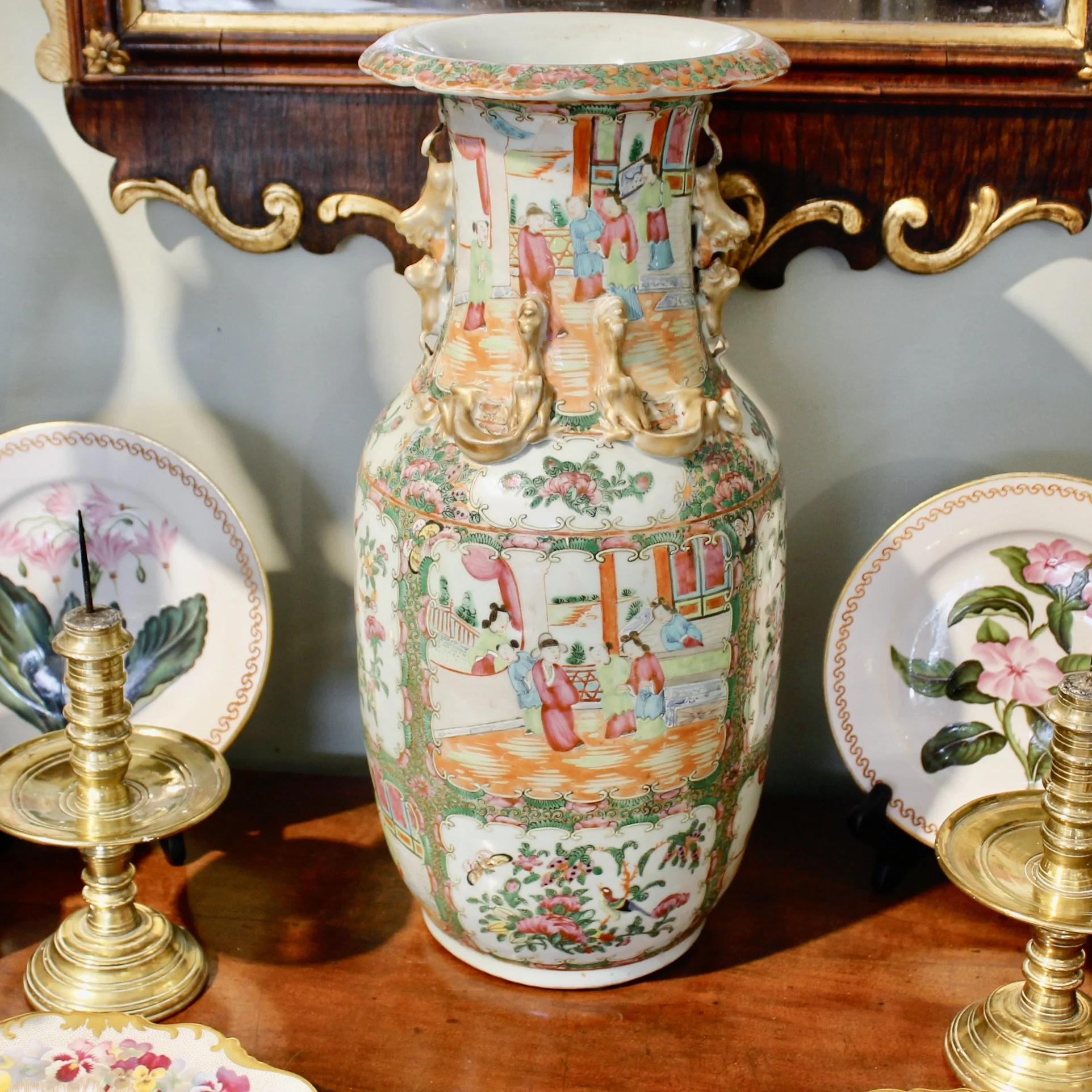 Large Rose Medallion Chinese export porcelain vase