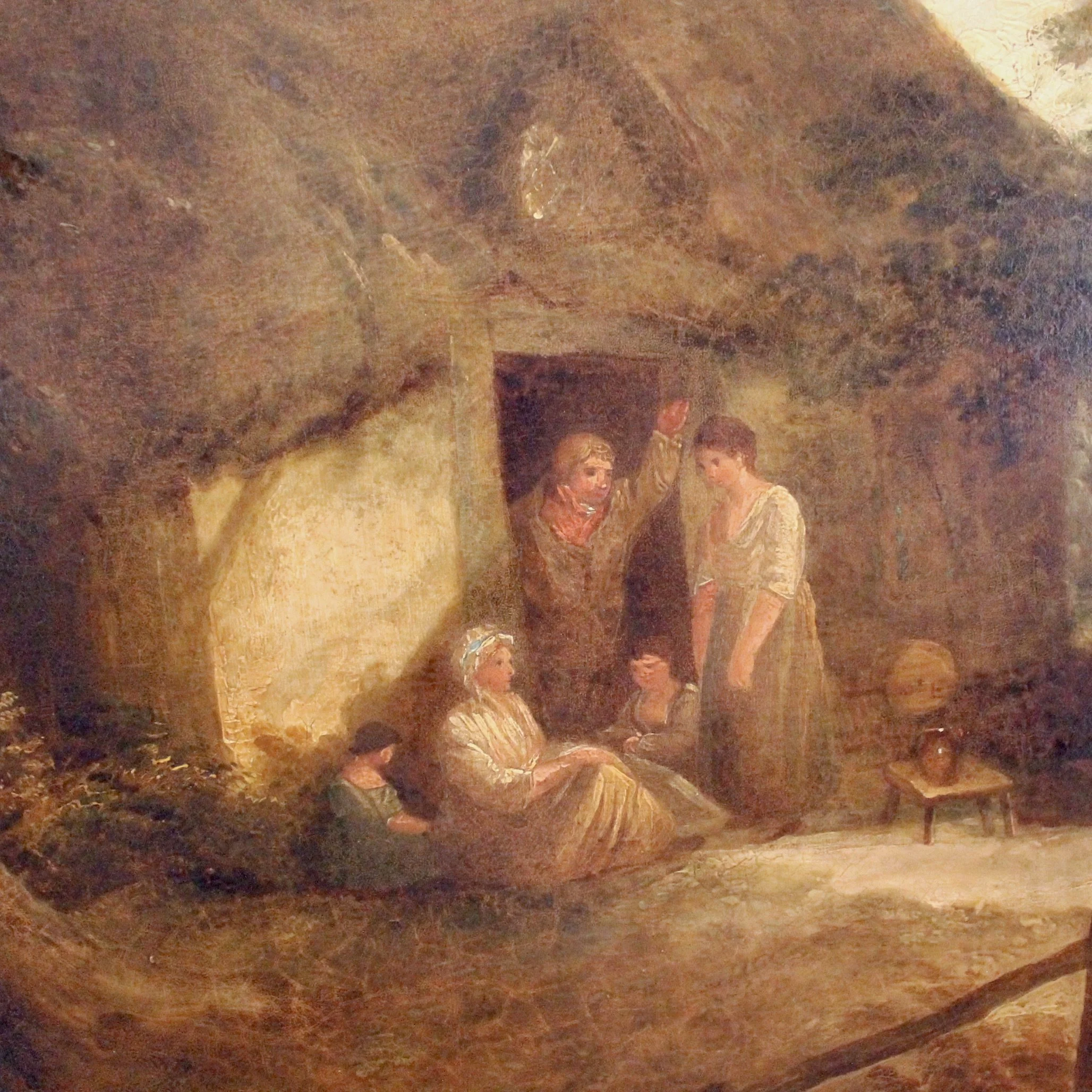 Large Oil on Canvas Landscape Attributed to George Morland