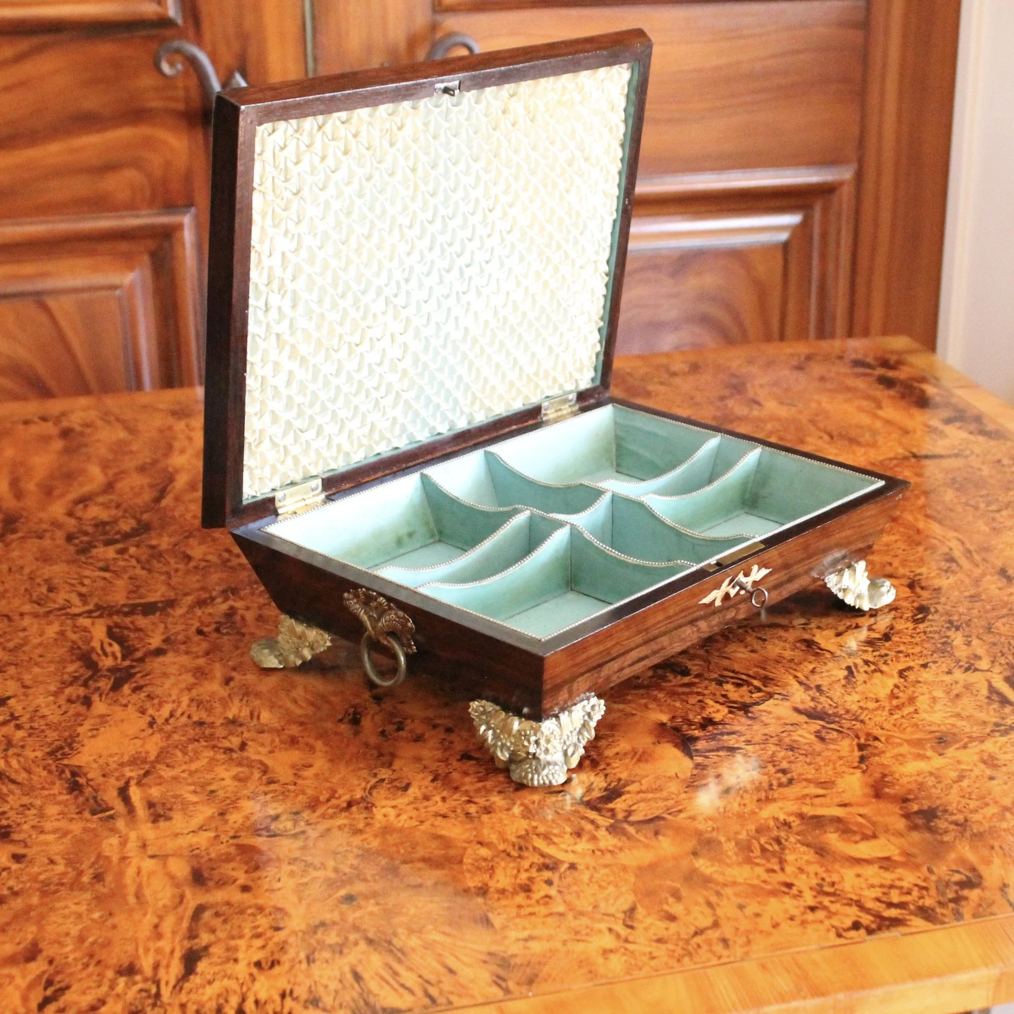 Regency Period Brass Inlaid Rosewood Box