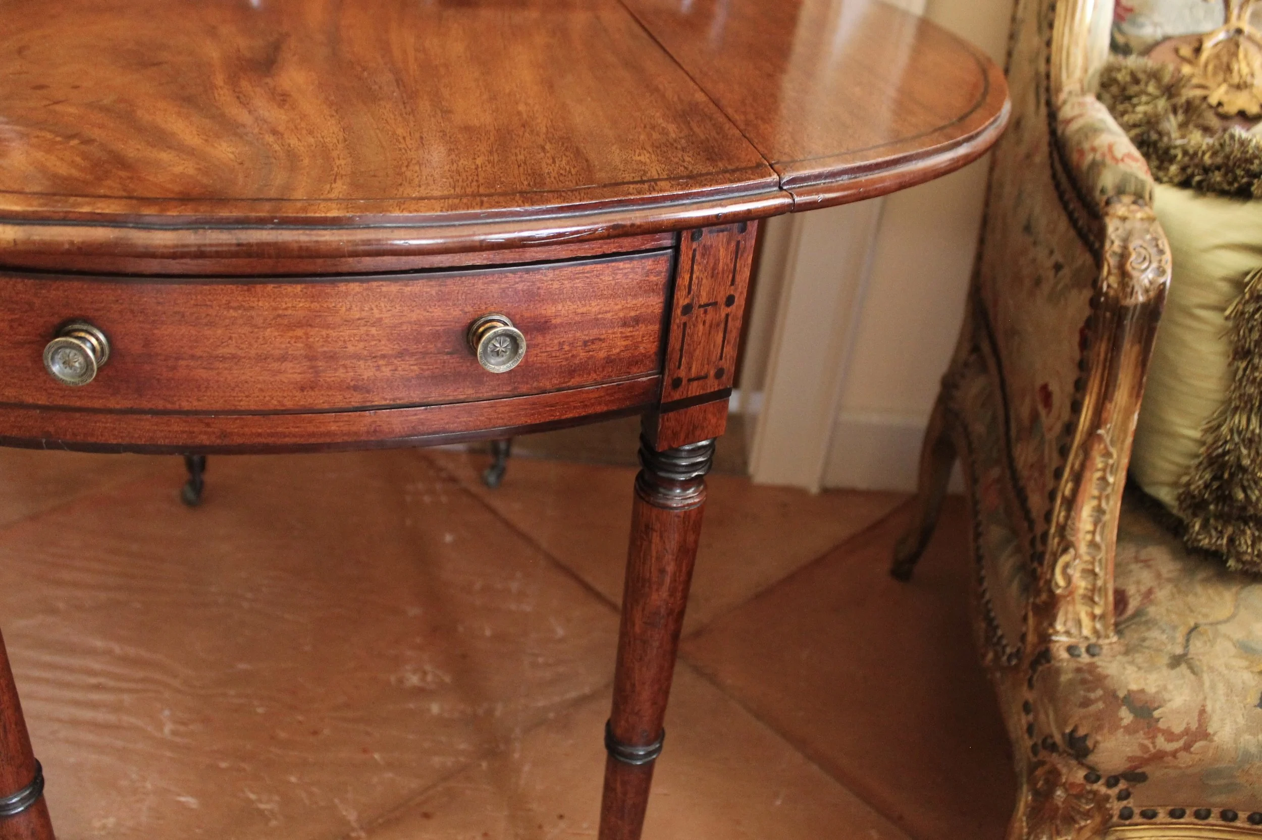 Regency Mahogany Ebonized Pembroke Table