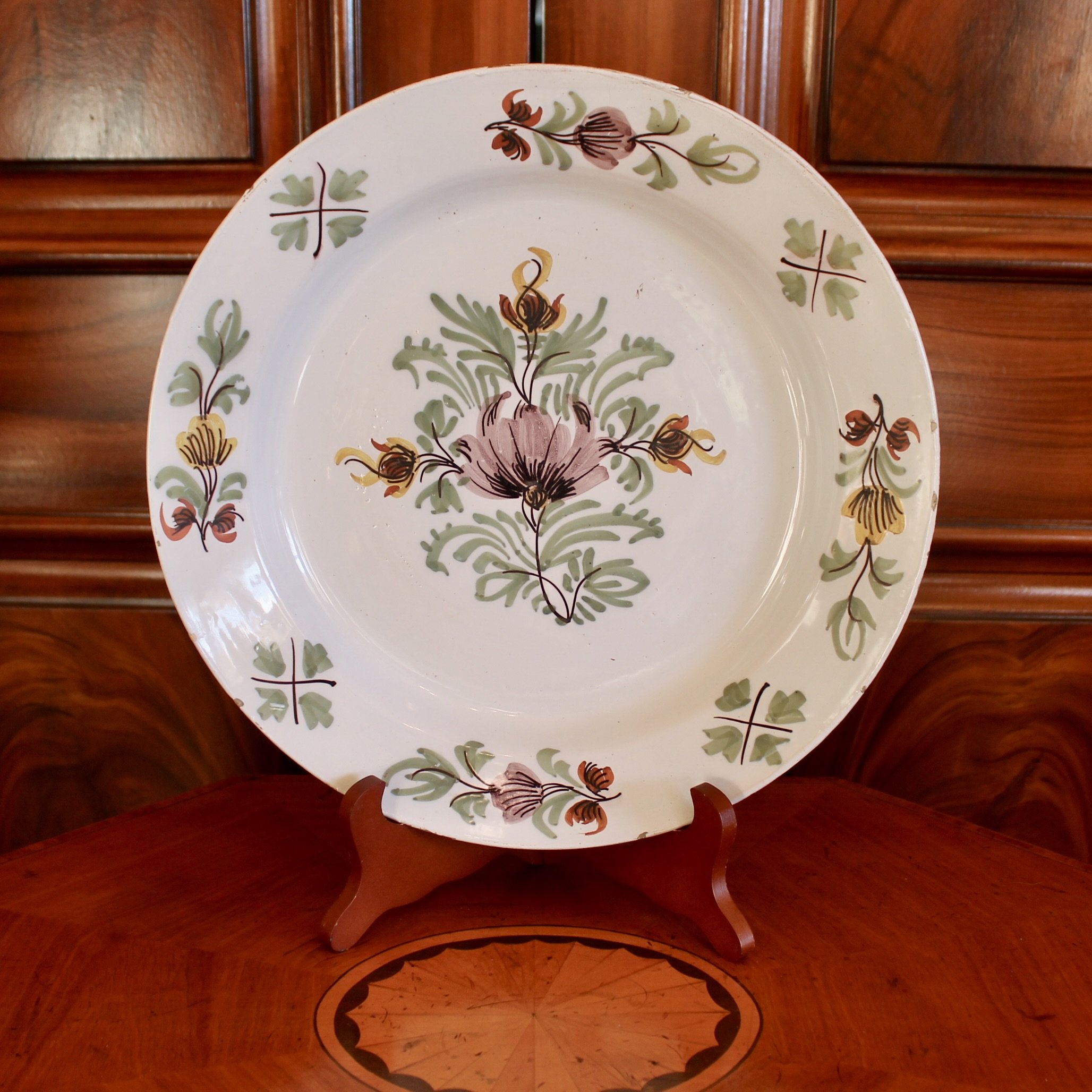 English Fazackerley Delftware Charger- 18th Century Liverpool