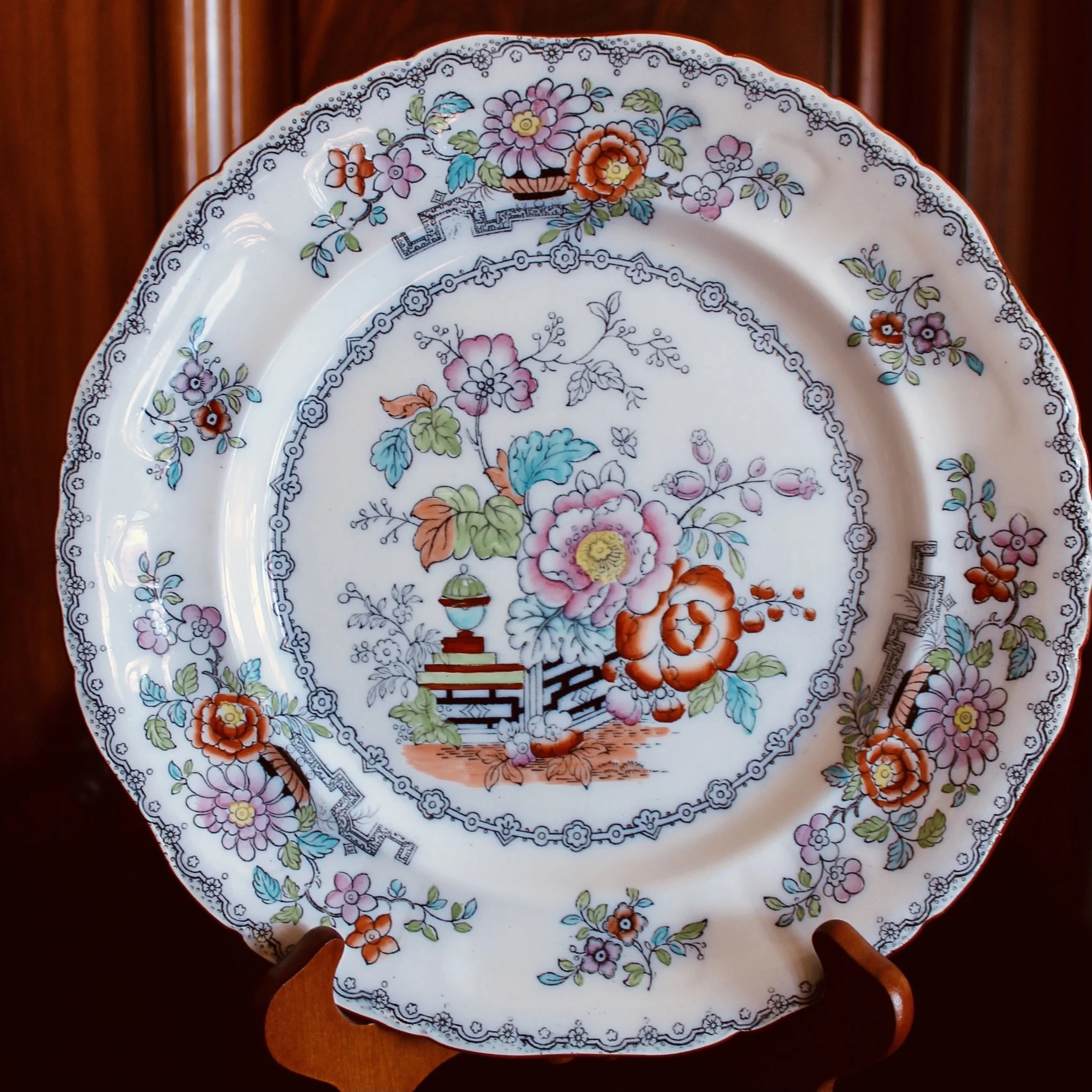 antique English ironstone China dinner set, Minton, Cauldon Ashworth