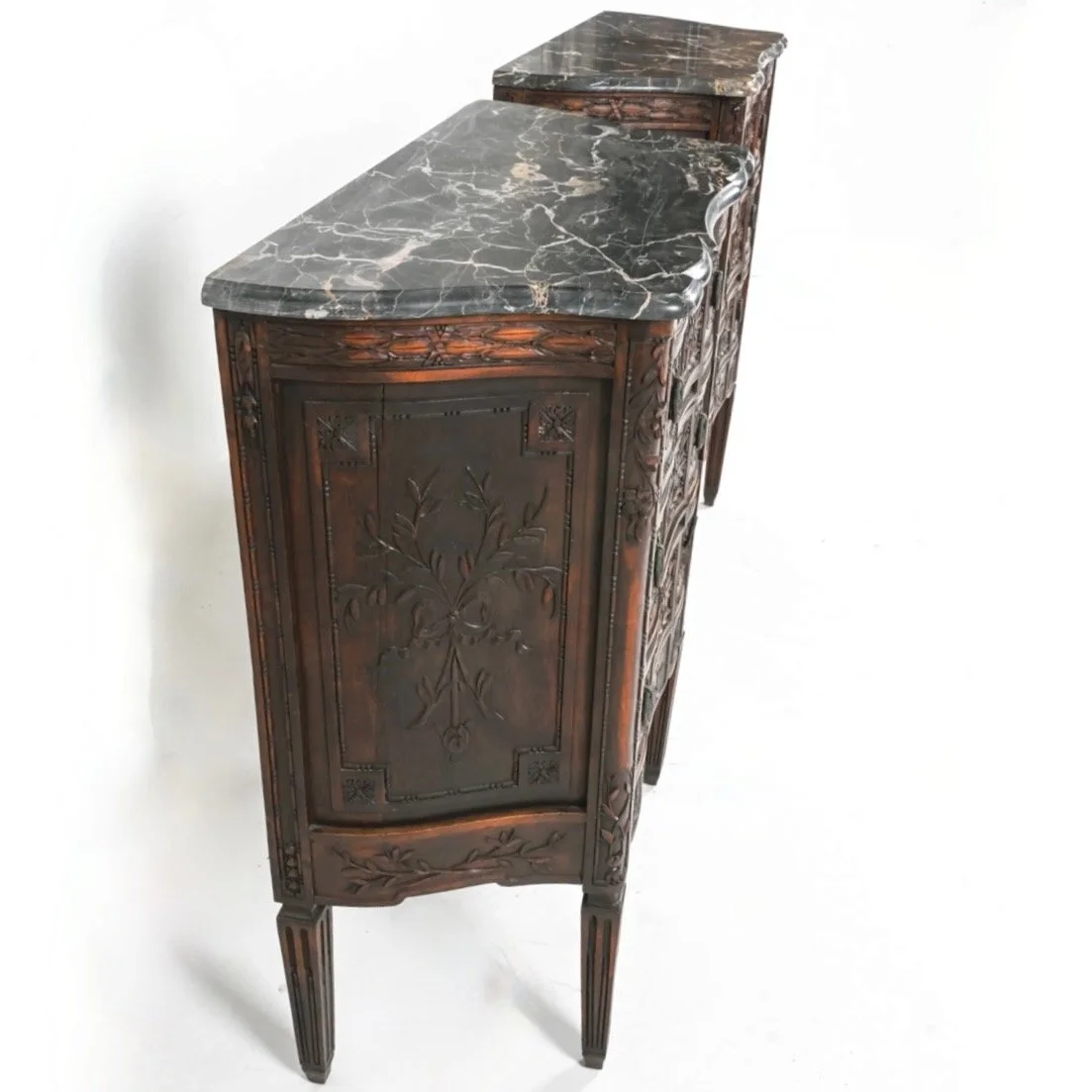 pair-of-small-Louis XVI-neoclassical-carved-walnut-commodes (5)-top