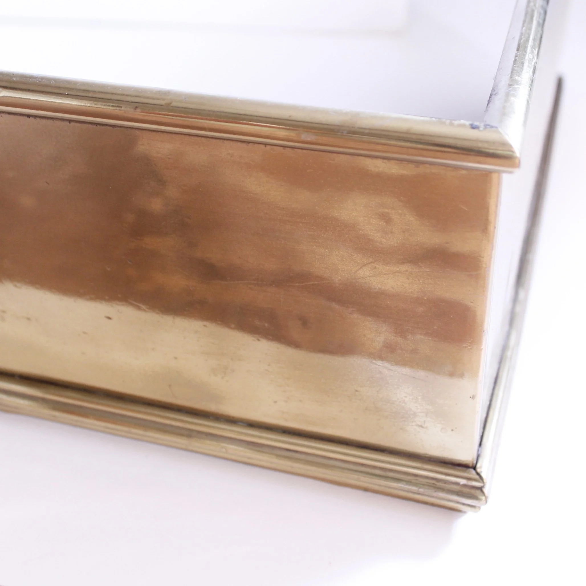 Edwardian Brass Fender with Applied Brass Elements
