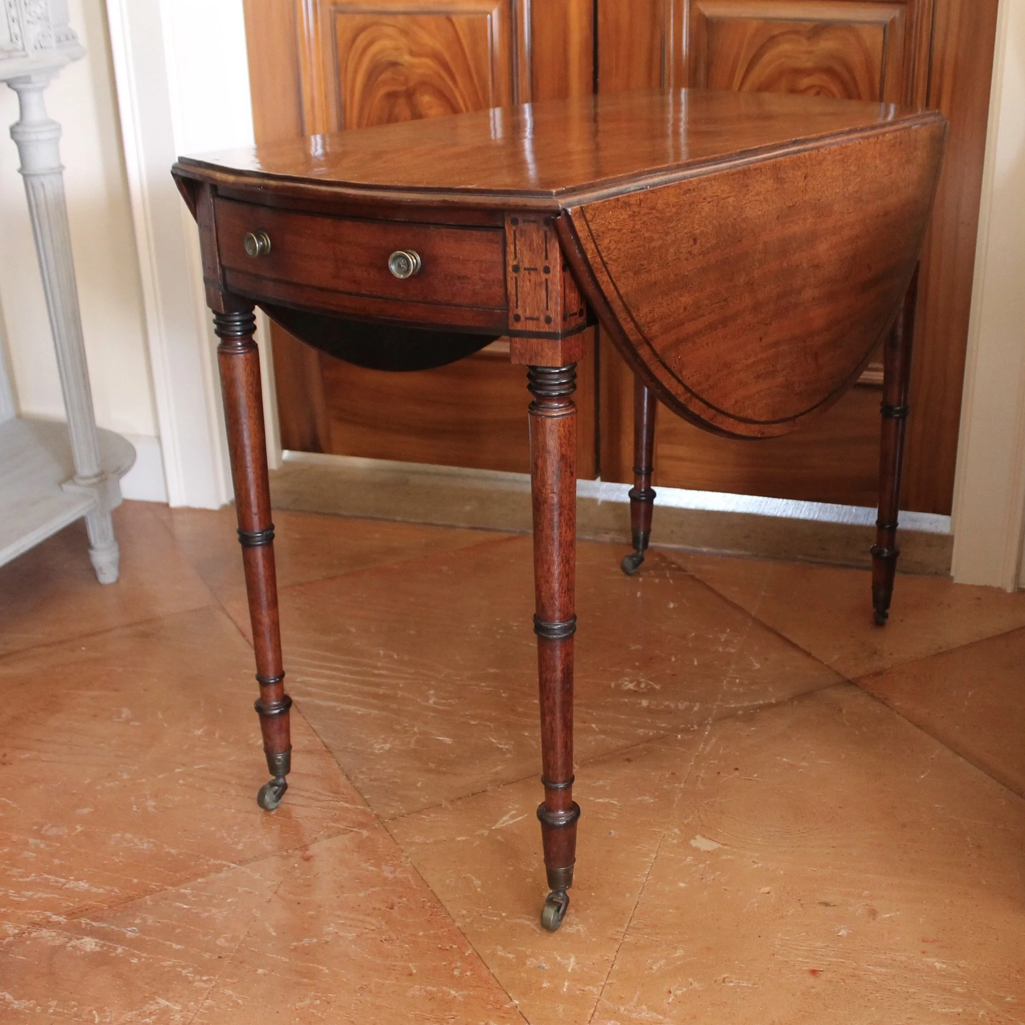 Regency Mahogany Ebonized Pembroke Table