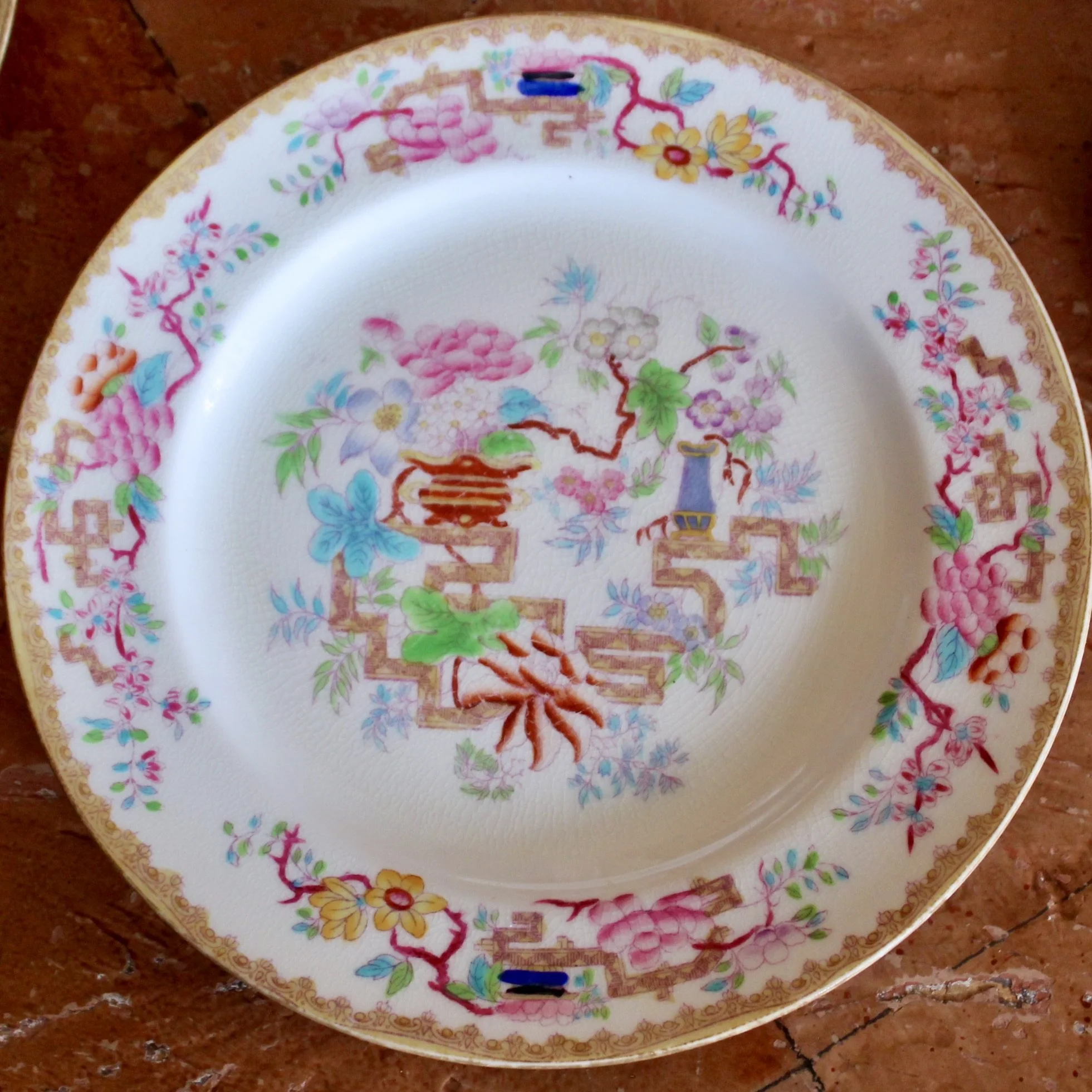 antique English ironstone China dinner set, Minton, Cauldon Ashworth