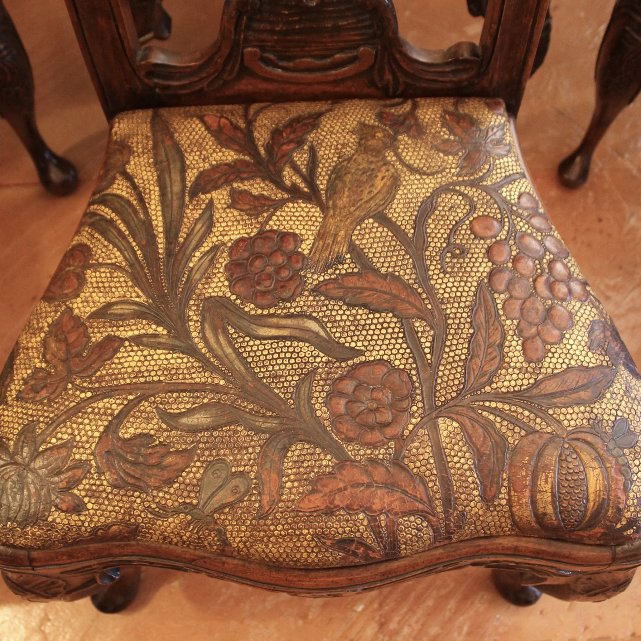 Portuguese or Spanish Rococo Dining Chairs- set of six