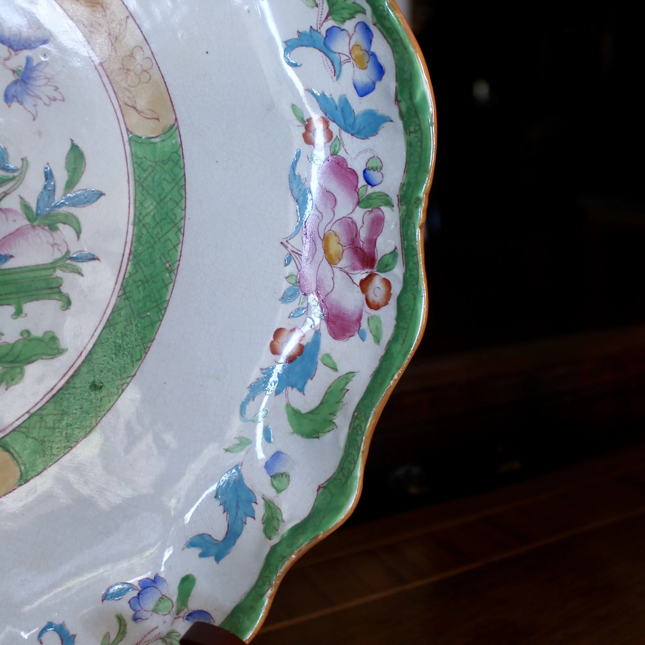 antique English ironstone China dinner set, Minton, Cauldon Ashworth