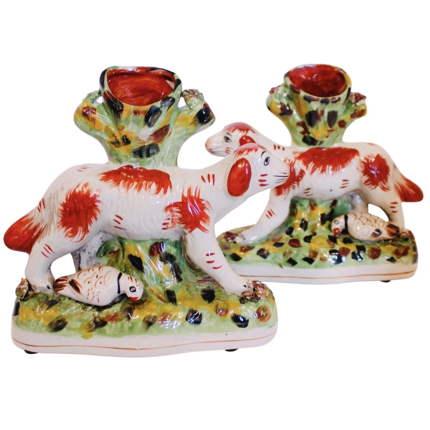 antique Staffordshire Bird Dogs Hunting dogs