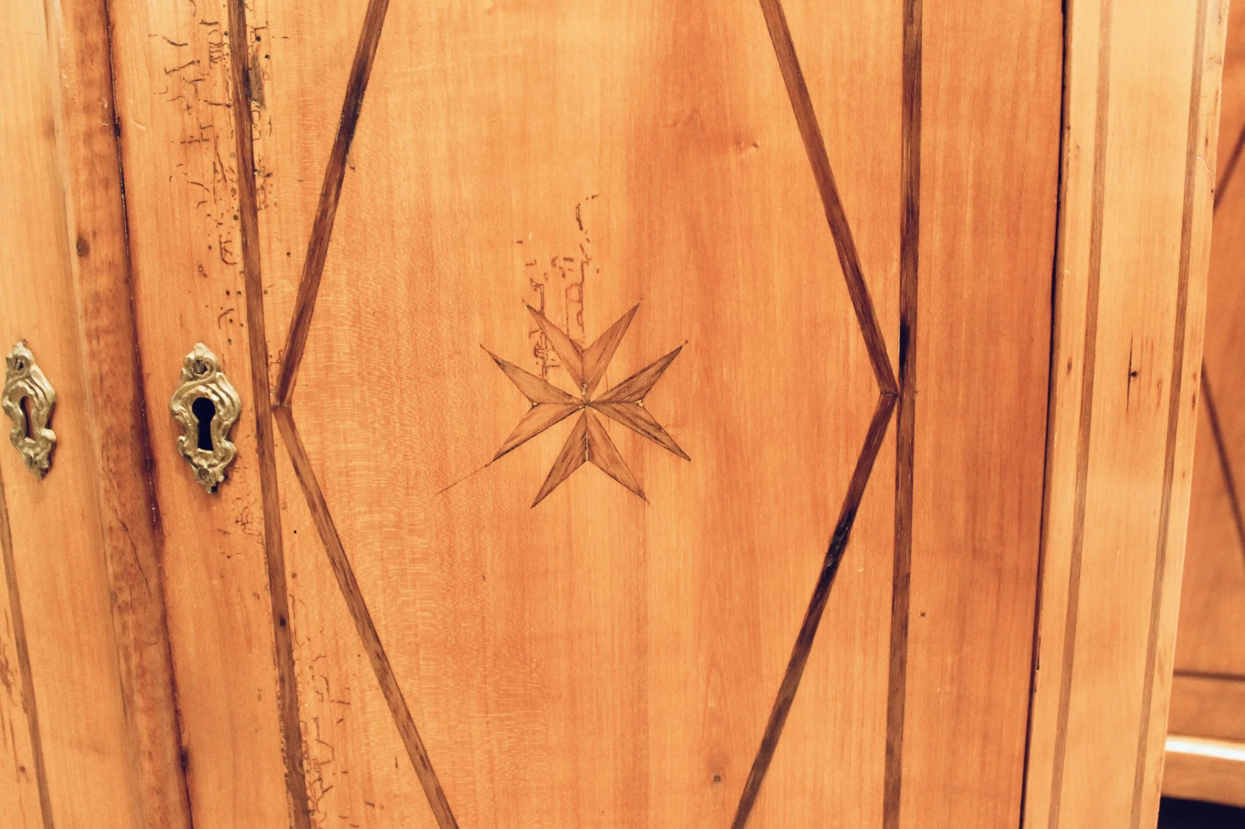 Pair of Directoire Biedermeier Corner Cabinets