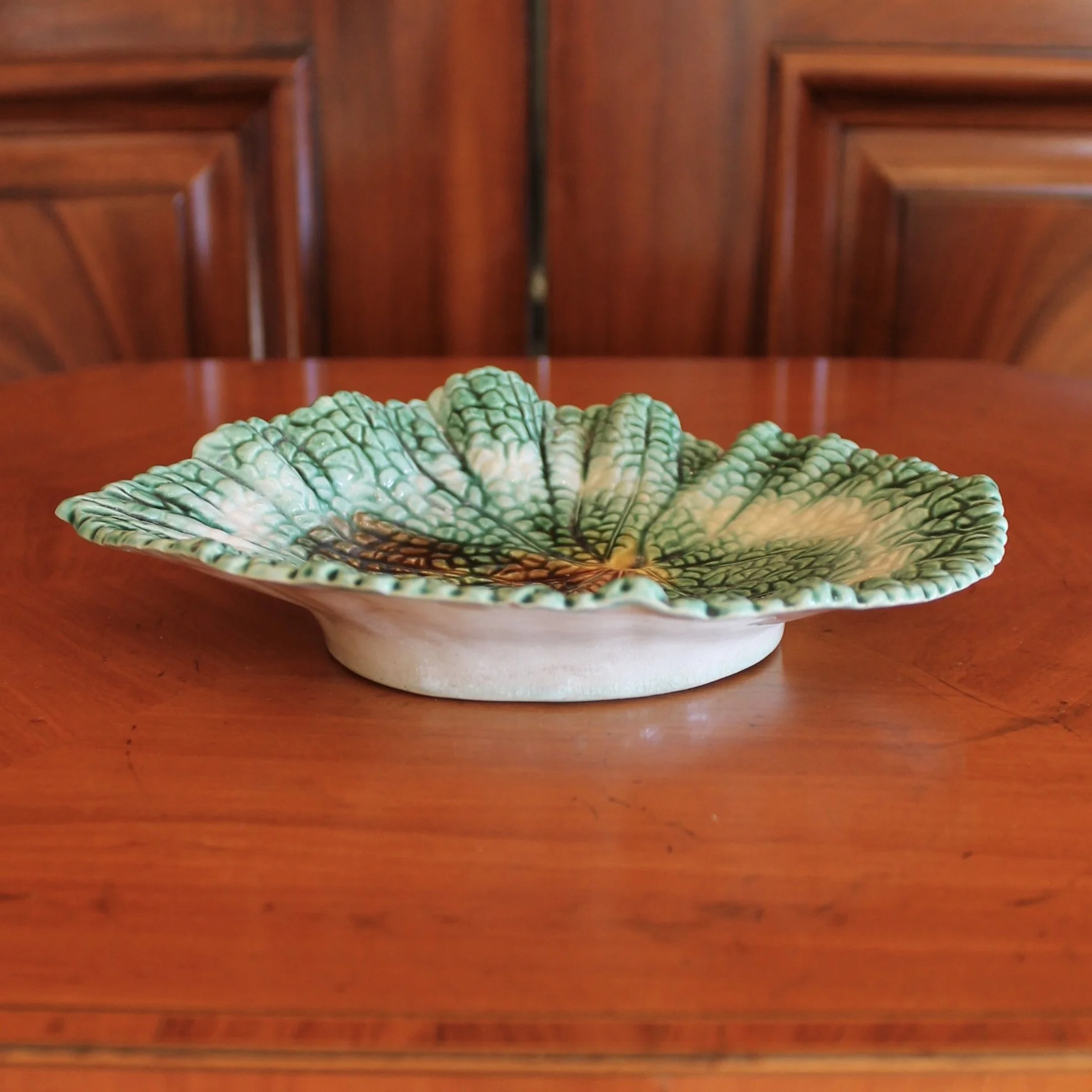 English Begonia Leaf Majolica