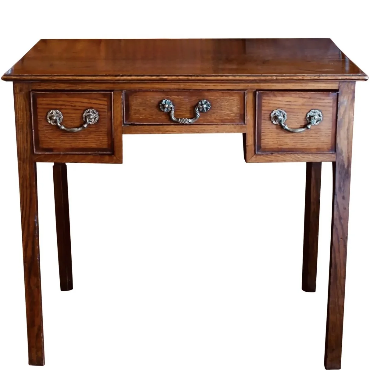 English Country Oak Georgian Lowboy Table